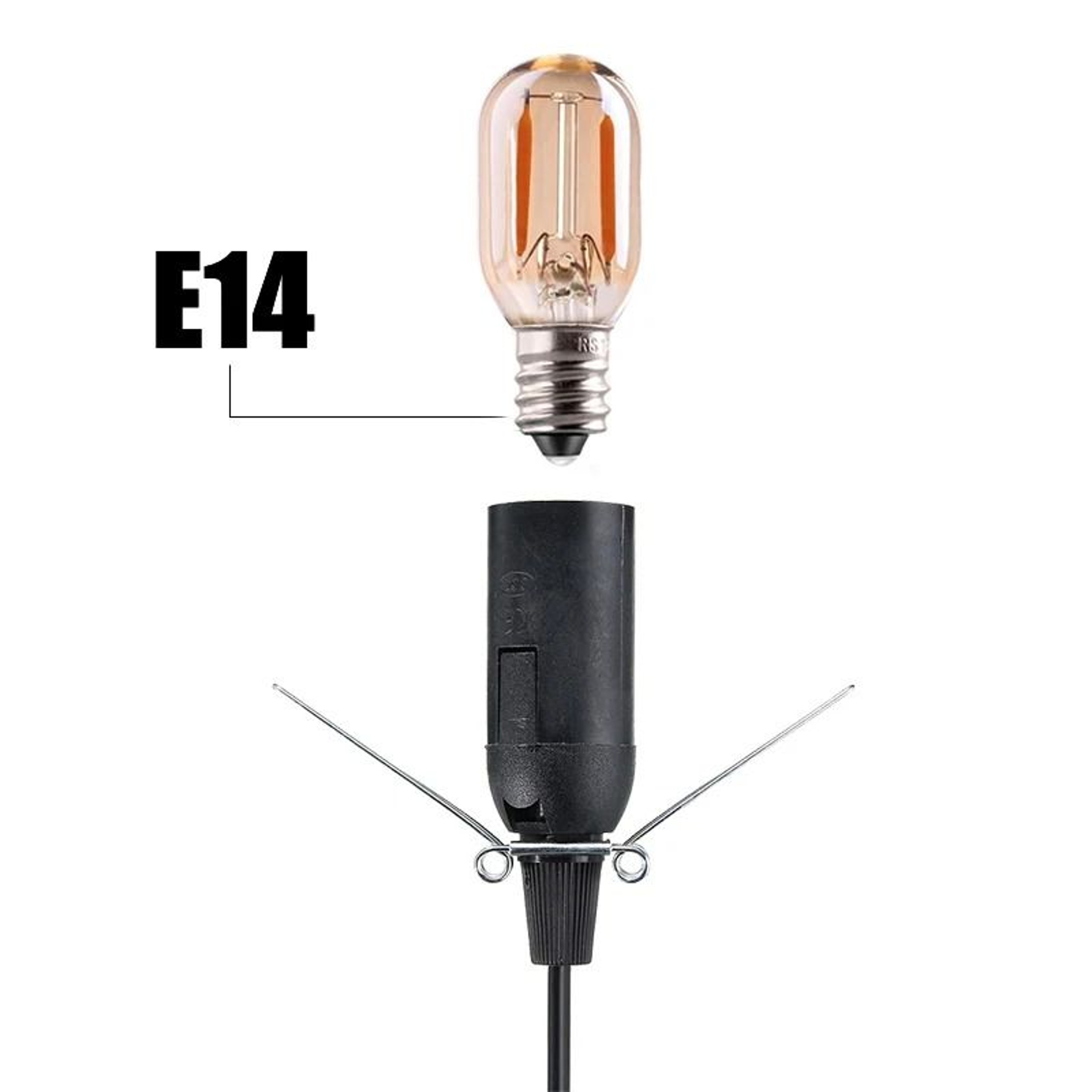 E14 Lamp Power Cord Cable With Rotary Dimmer Switch  EU Plug  18M Socket Assembly 2