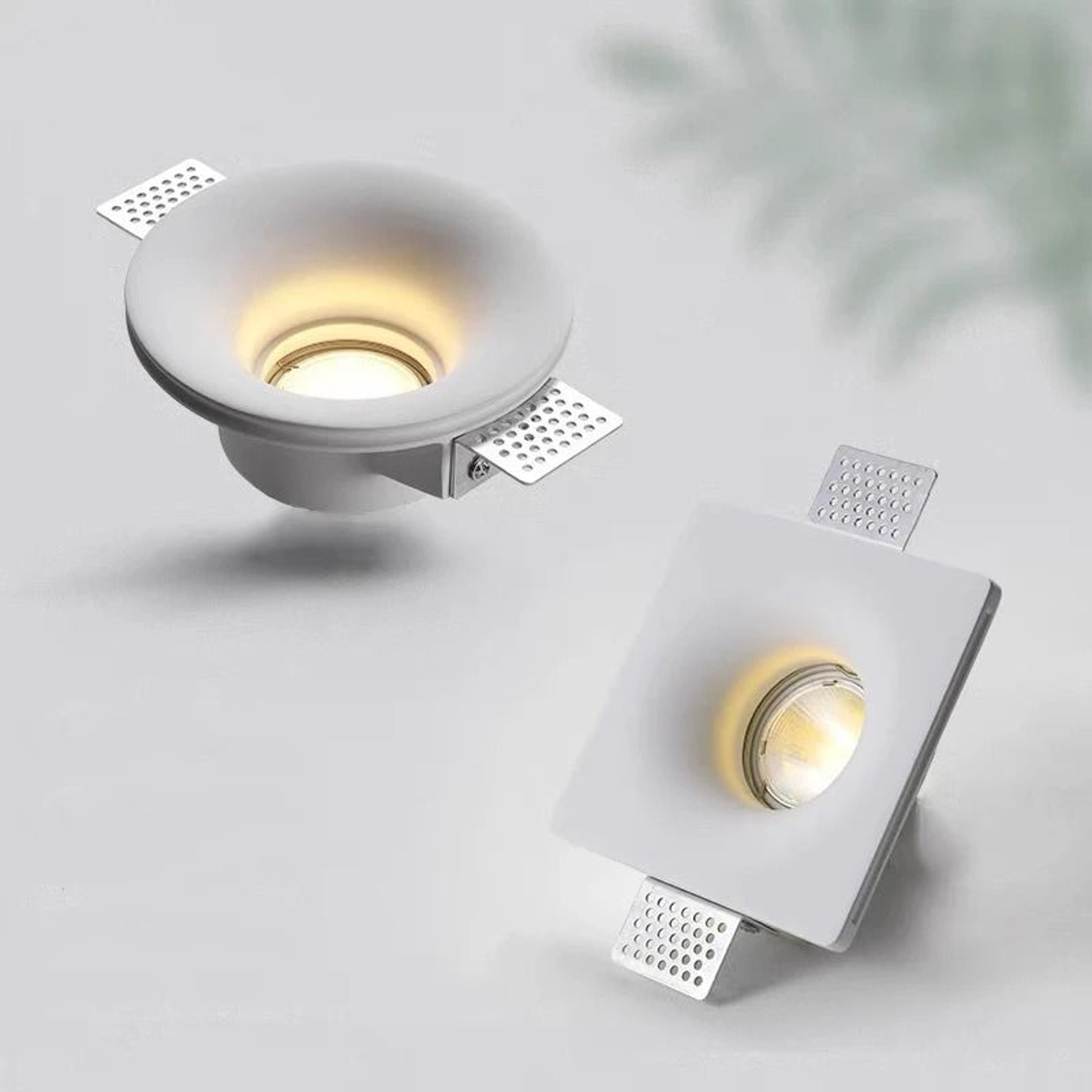 Trimless Recessed Gypsum Downlight  Borderless AntiGlare GU10 Plaster Ceiling Spotlight 0