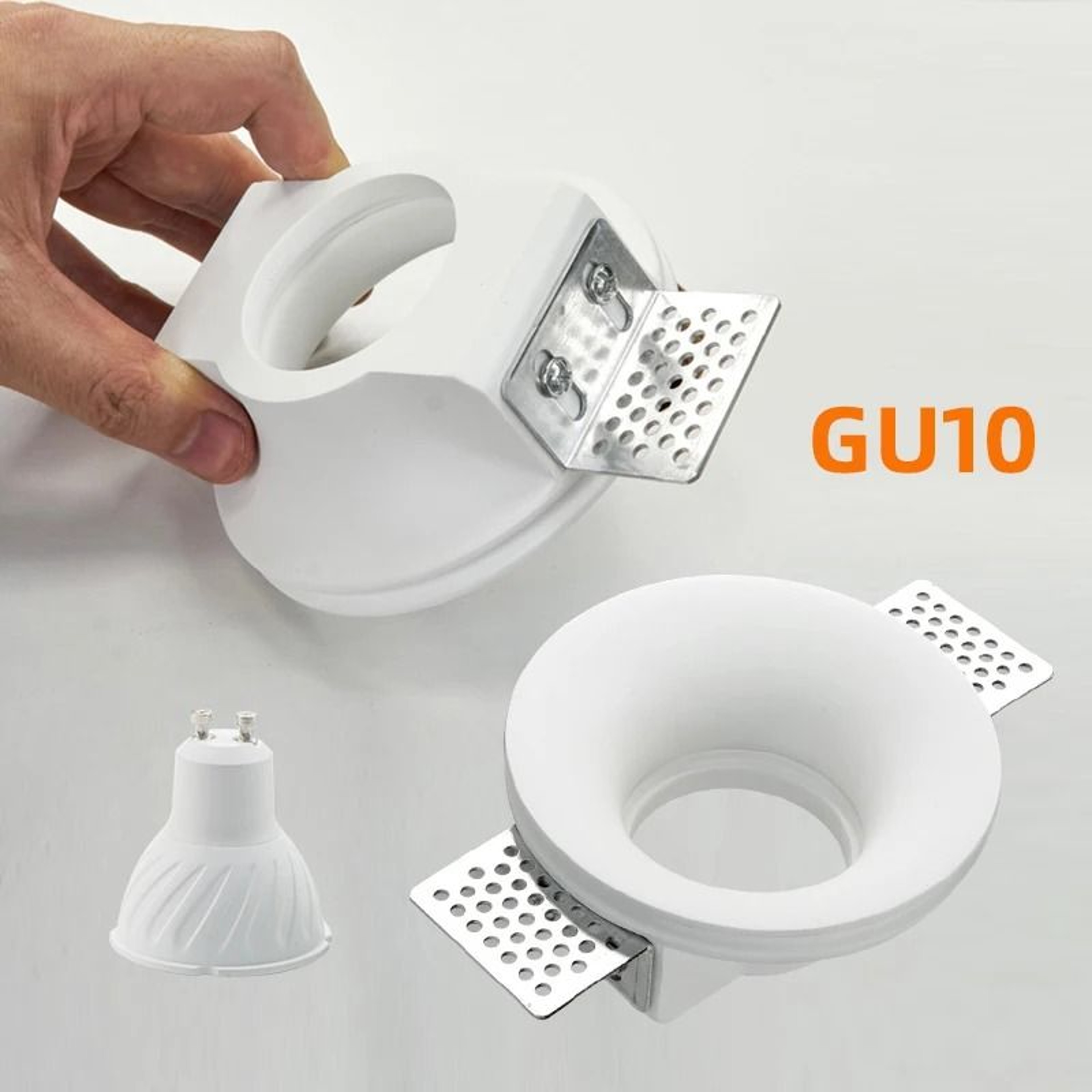 Architectural Borderless Gypsum Downlight  Seamless Trimless Plaster GU10 AntiGlare Recessed Ceilin 0