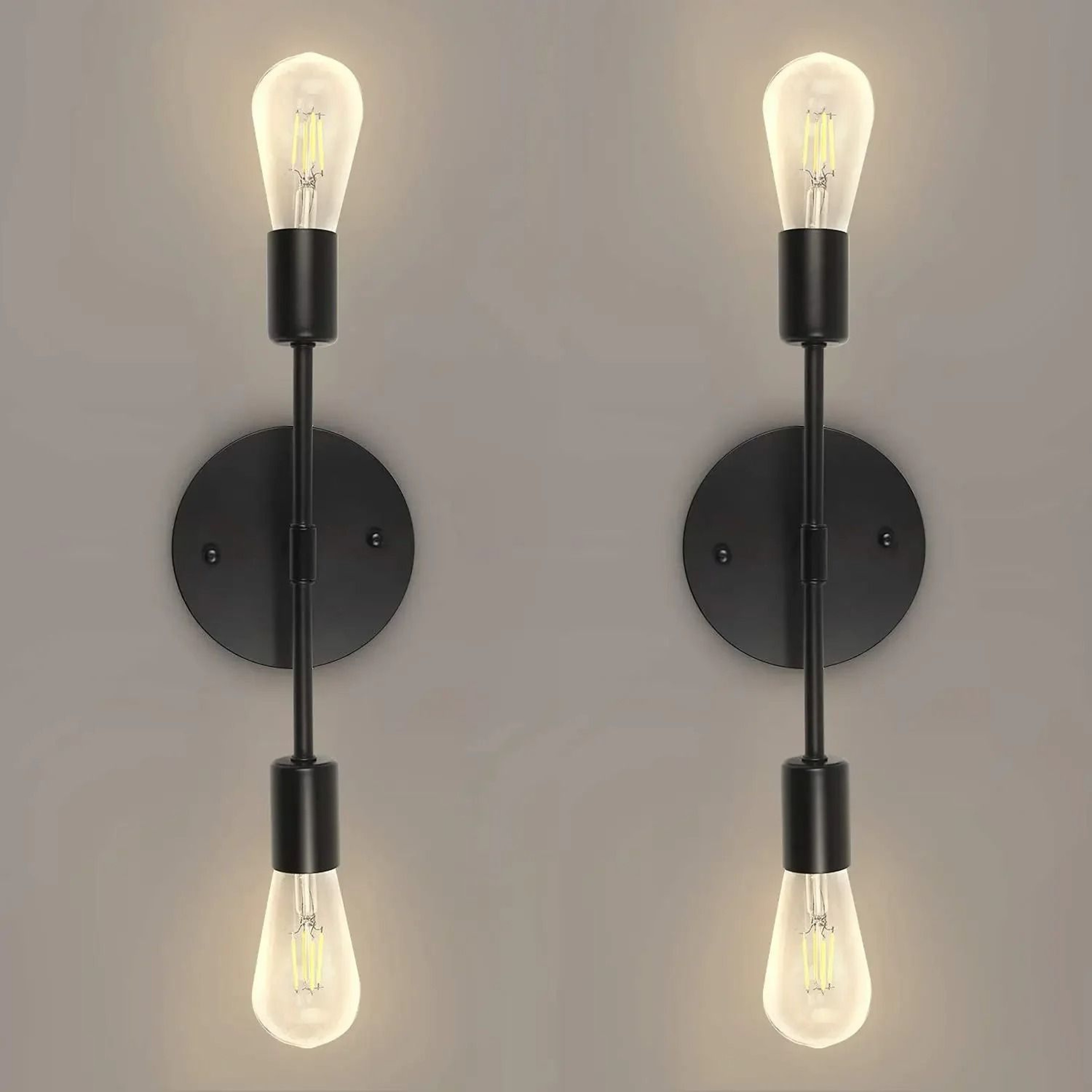 Modern Golden DualHead Wall Sconce  Minimalist E27 Double Light Fixture For Bedroom  Corridor 5
