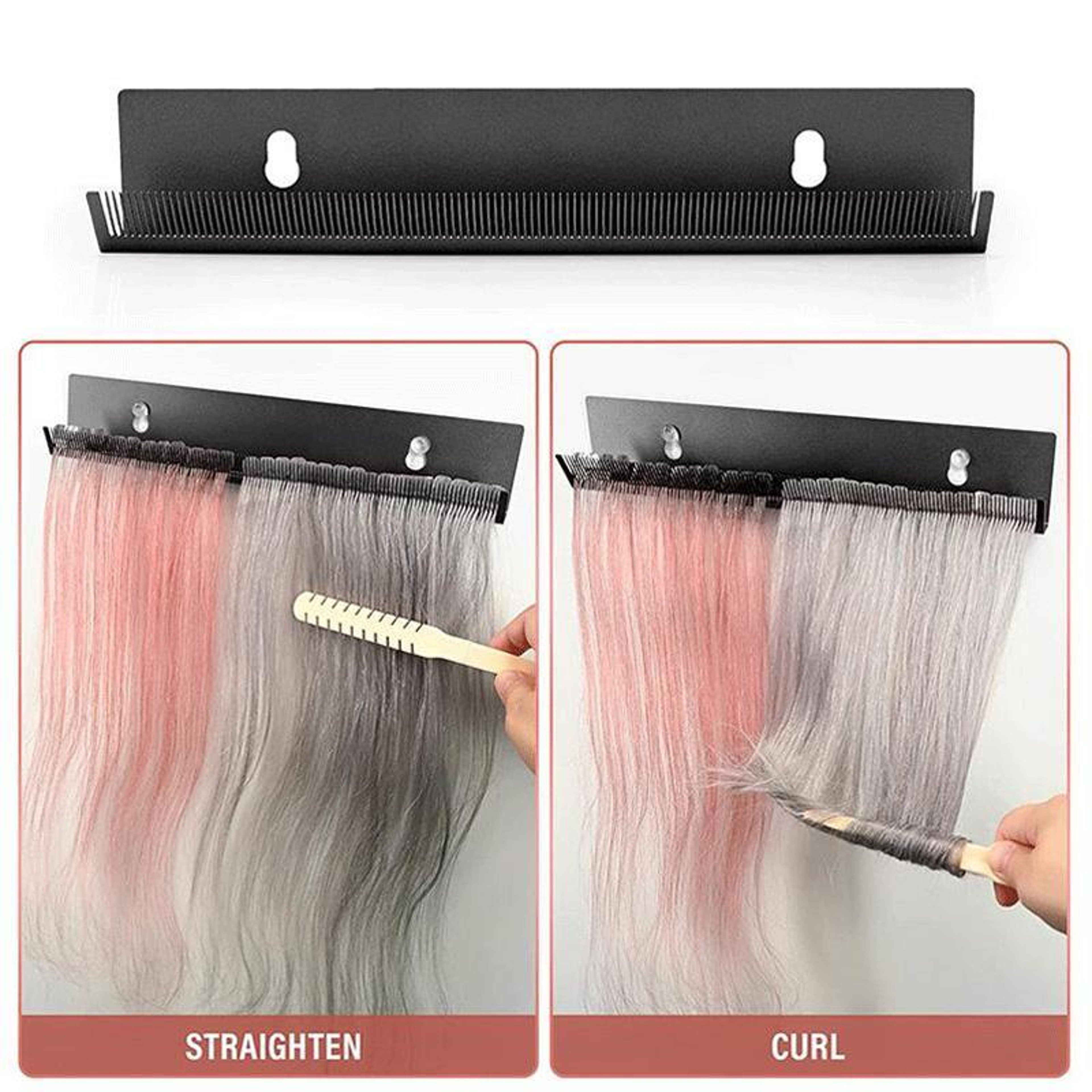 Wall Mounted Metal Wig Stand for Styling Storage Durable Hair Extension Holder Rack – view 5