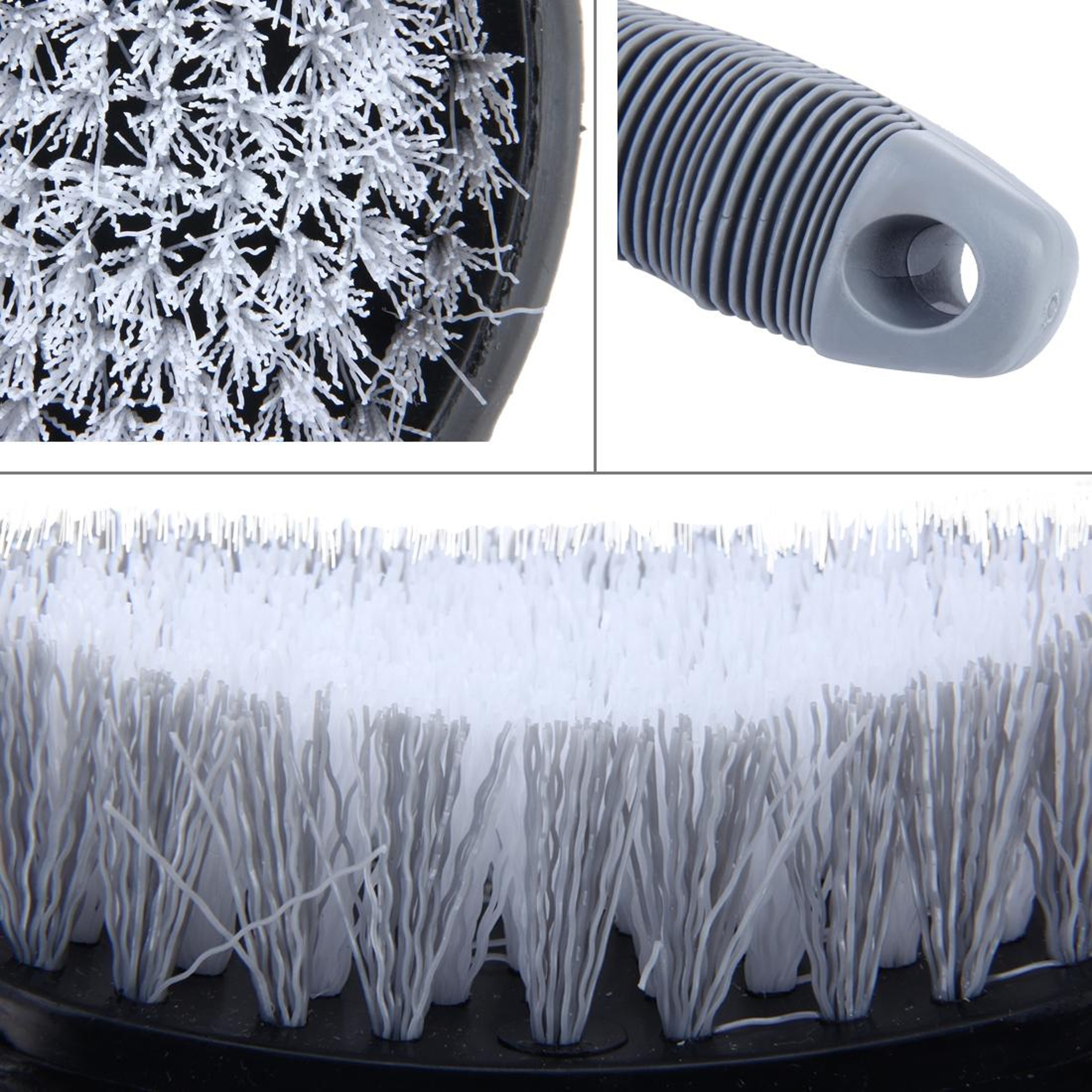 Car & Motorcycle Wheel Cleaning Brush for Tires & Rims Durable Car Wash Brush with Handle – view 4