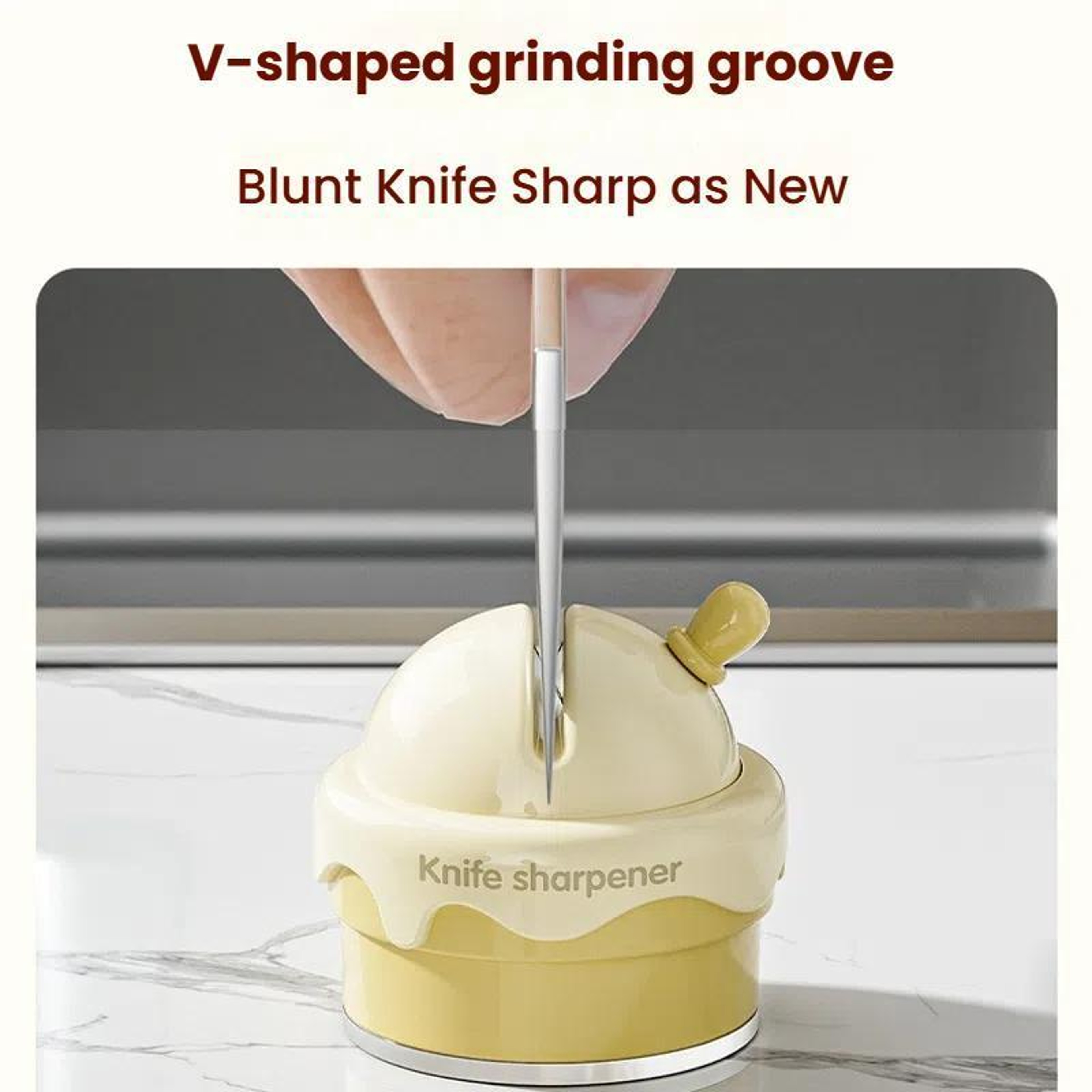 ProGrip Suction Knife Sharpener for Kitchen Knives & Scissors Quick Edge Tool – view 11