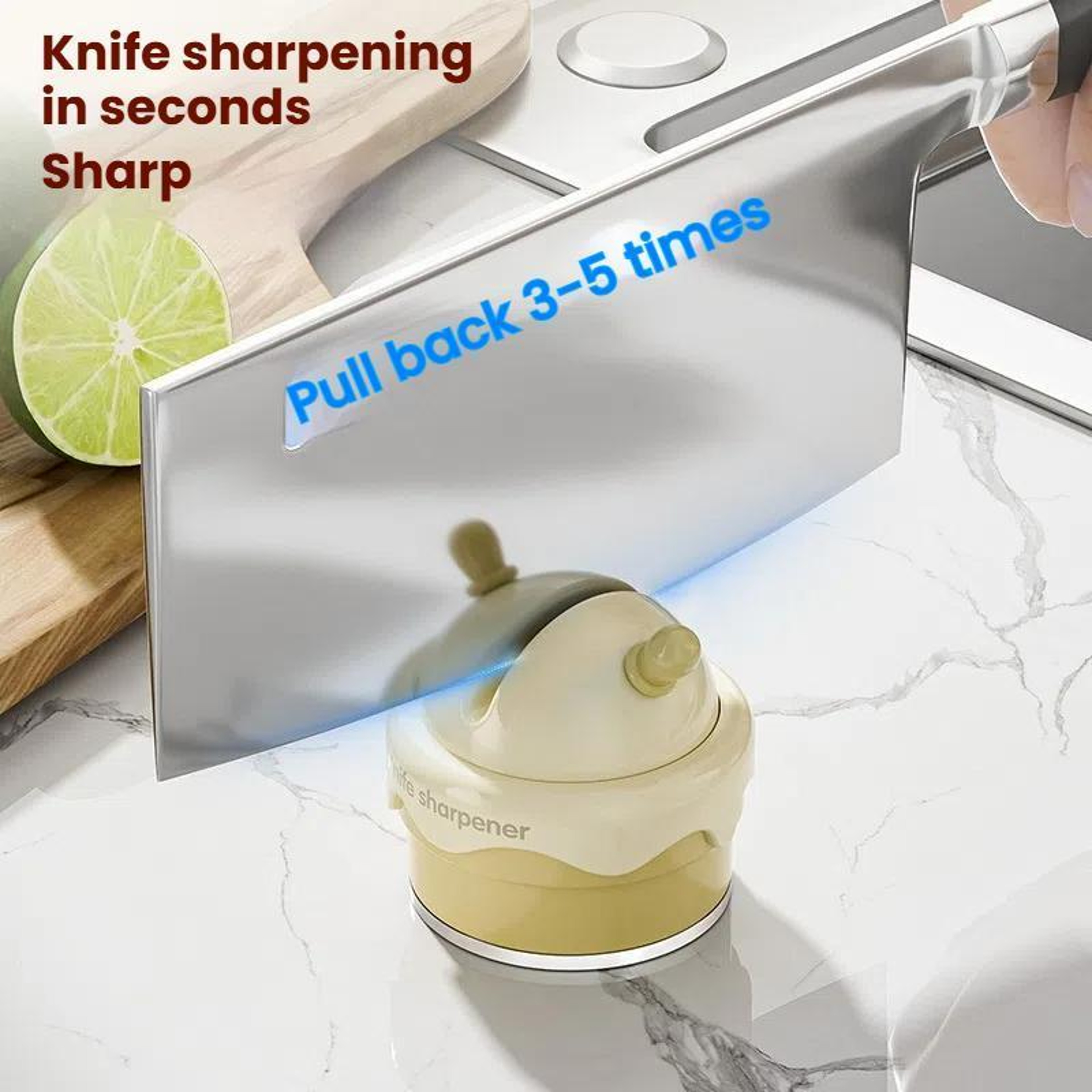 ProGrip Suction Knife Sharpener for Kitchen Knives & Scissors Quick Edge Tool – view 9
