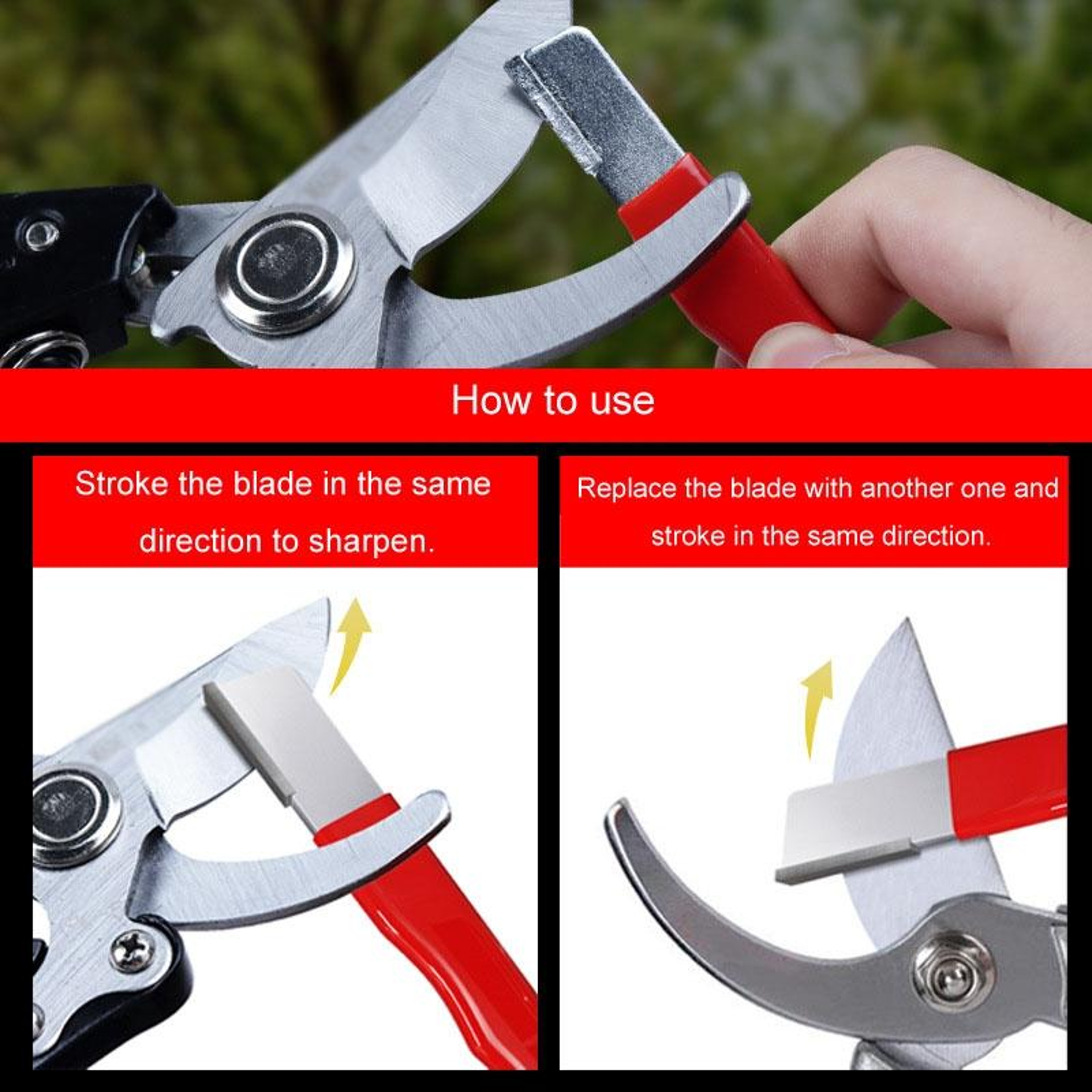 Portable Carbide Garden Scissors Sharpener Knife Sharpener Tool for Pruning Shears – view 6