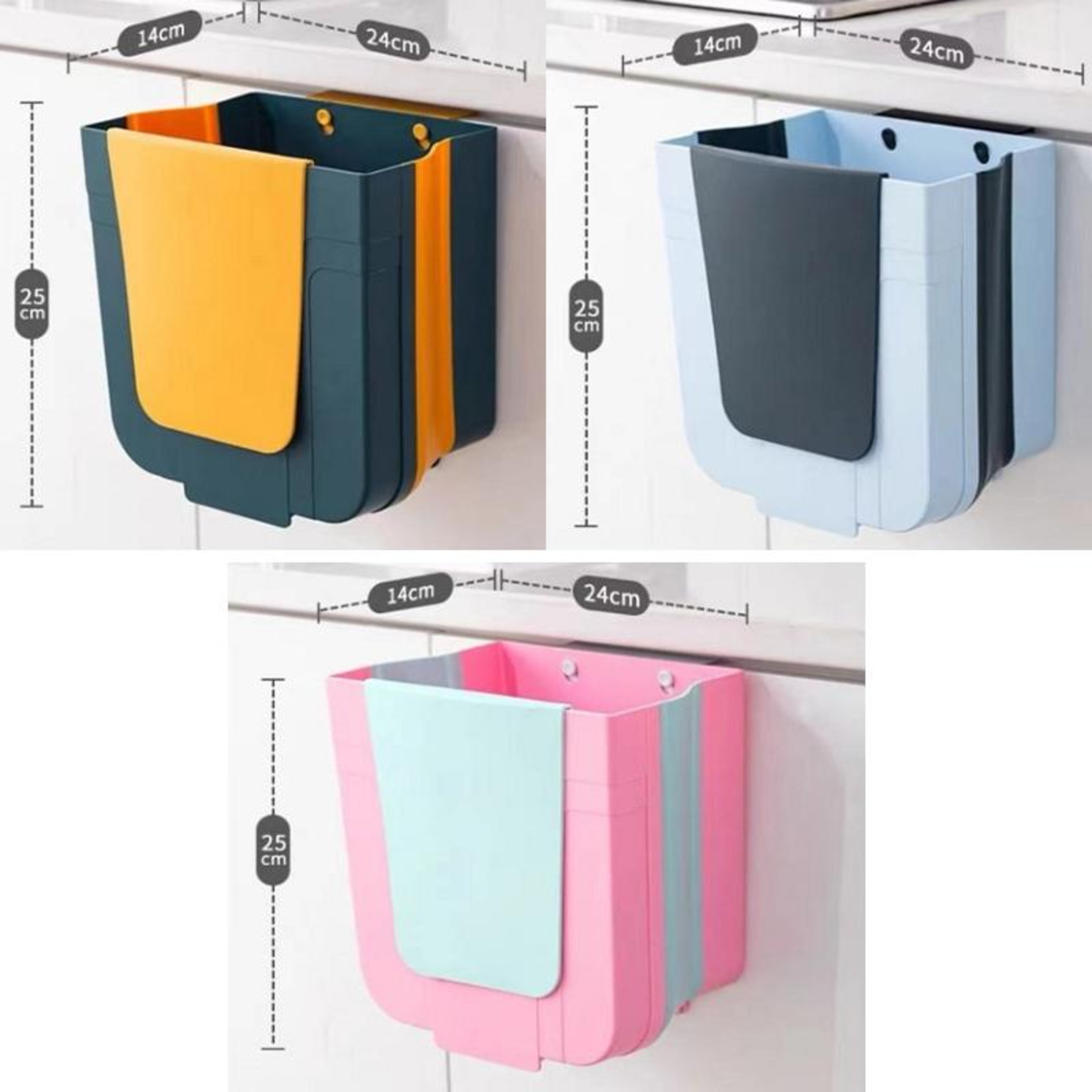 Space-Saving hanging trash can & folding trash bin Kitchen Cabinet kitchen cabinet trash can – view 2