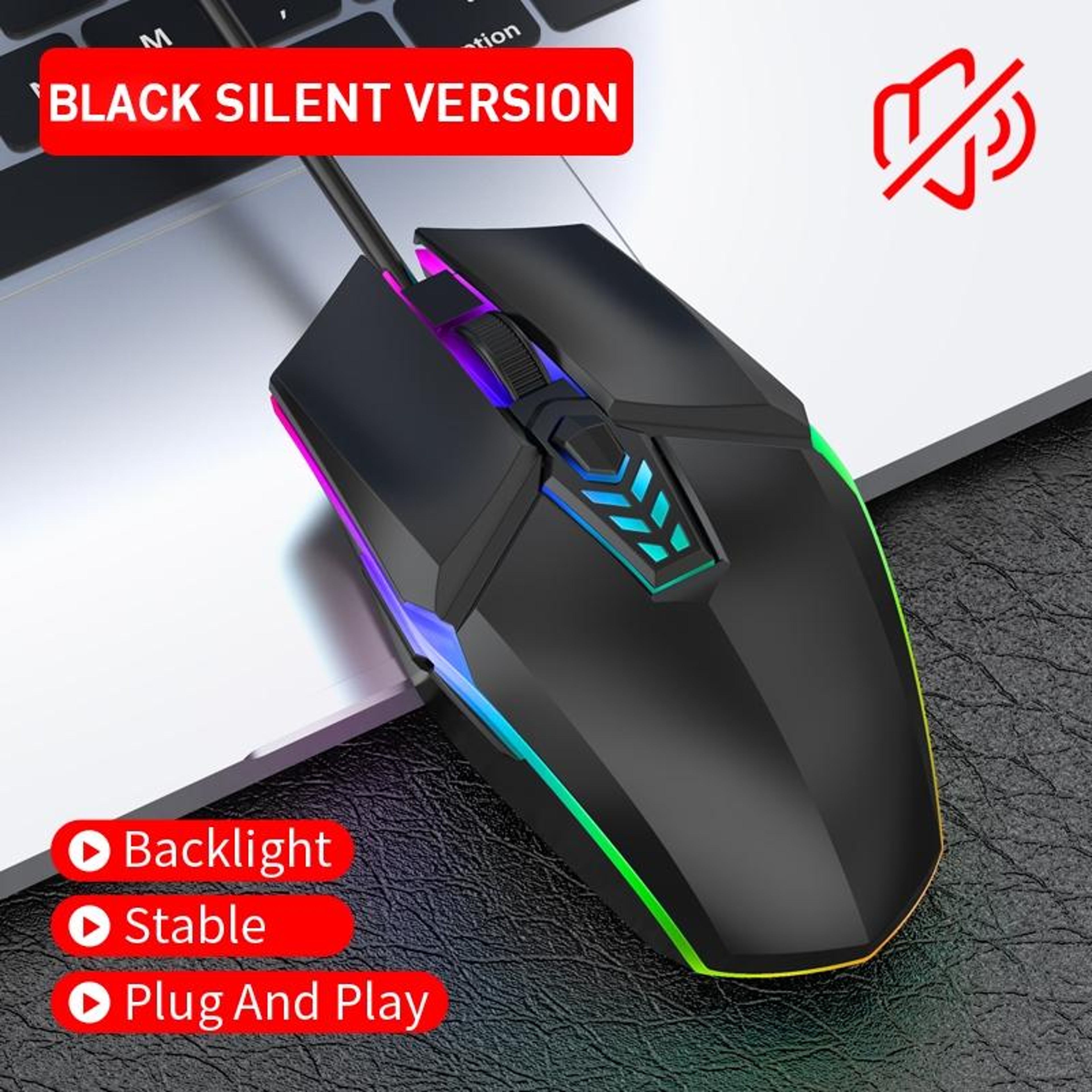 Wired Gaming Mouse Ergonomic USB Optical Mouse Adjustable DPl – view 2