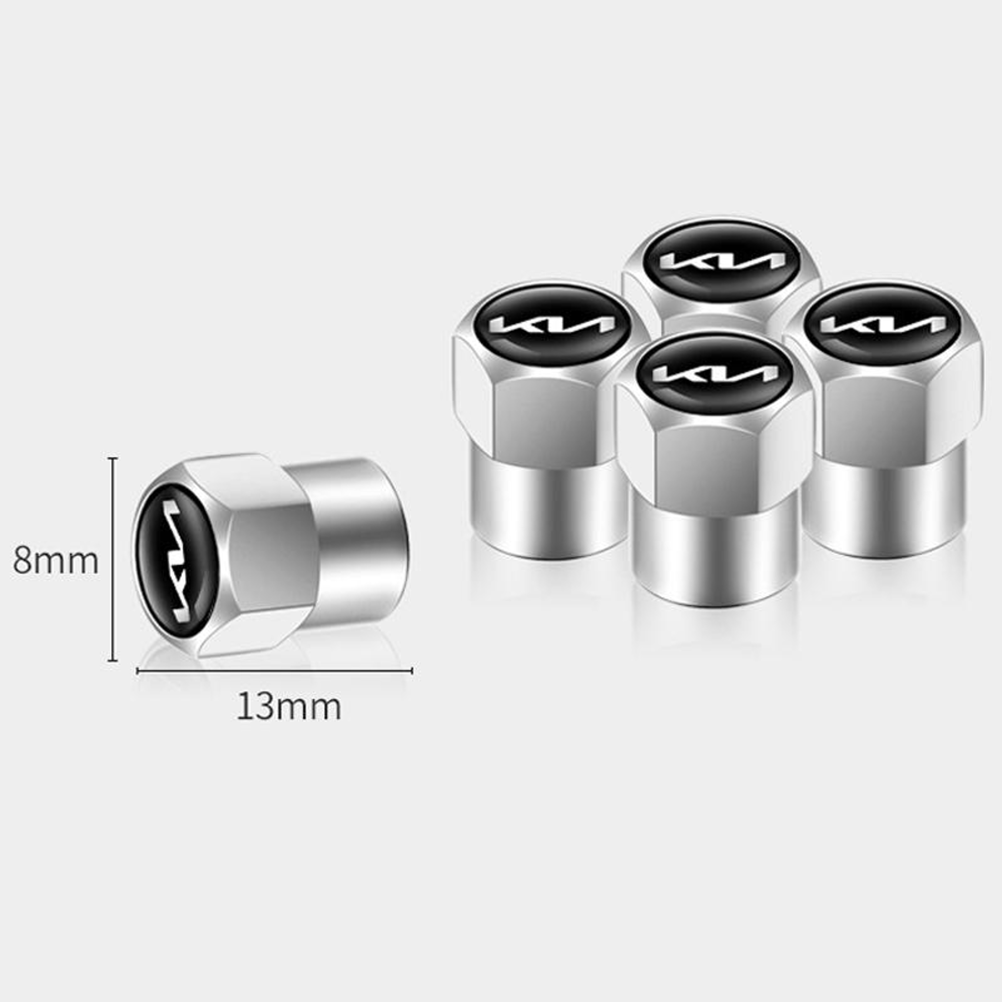 KIA Tire Valve Stem Caps Dust Proof Metal – view 3