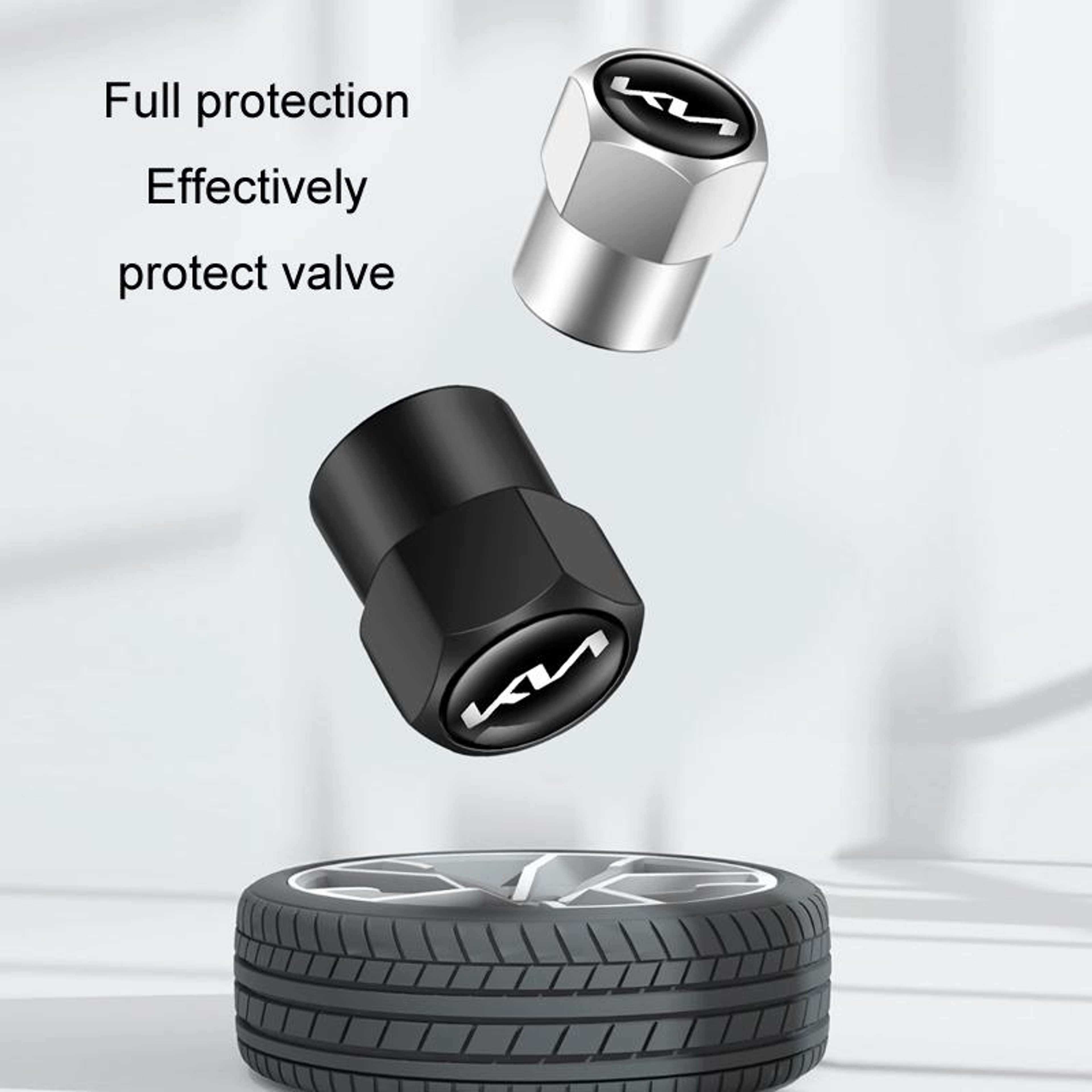 KIA Tire Valve Stem Caps Dust Proof Metal – view 5