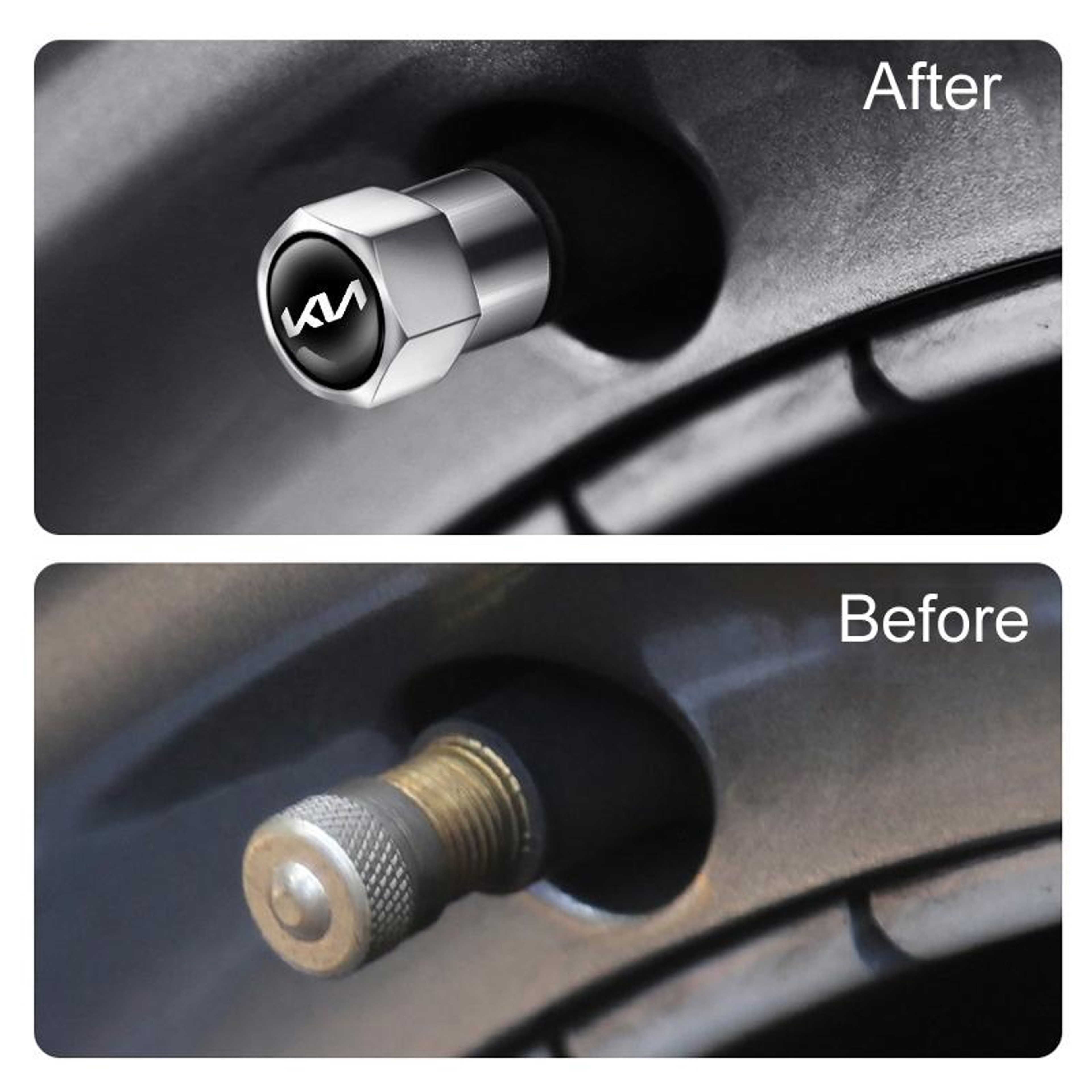 KIA Tire Valve Stem Caps Dust Proof Metal – view 8