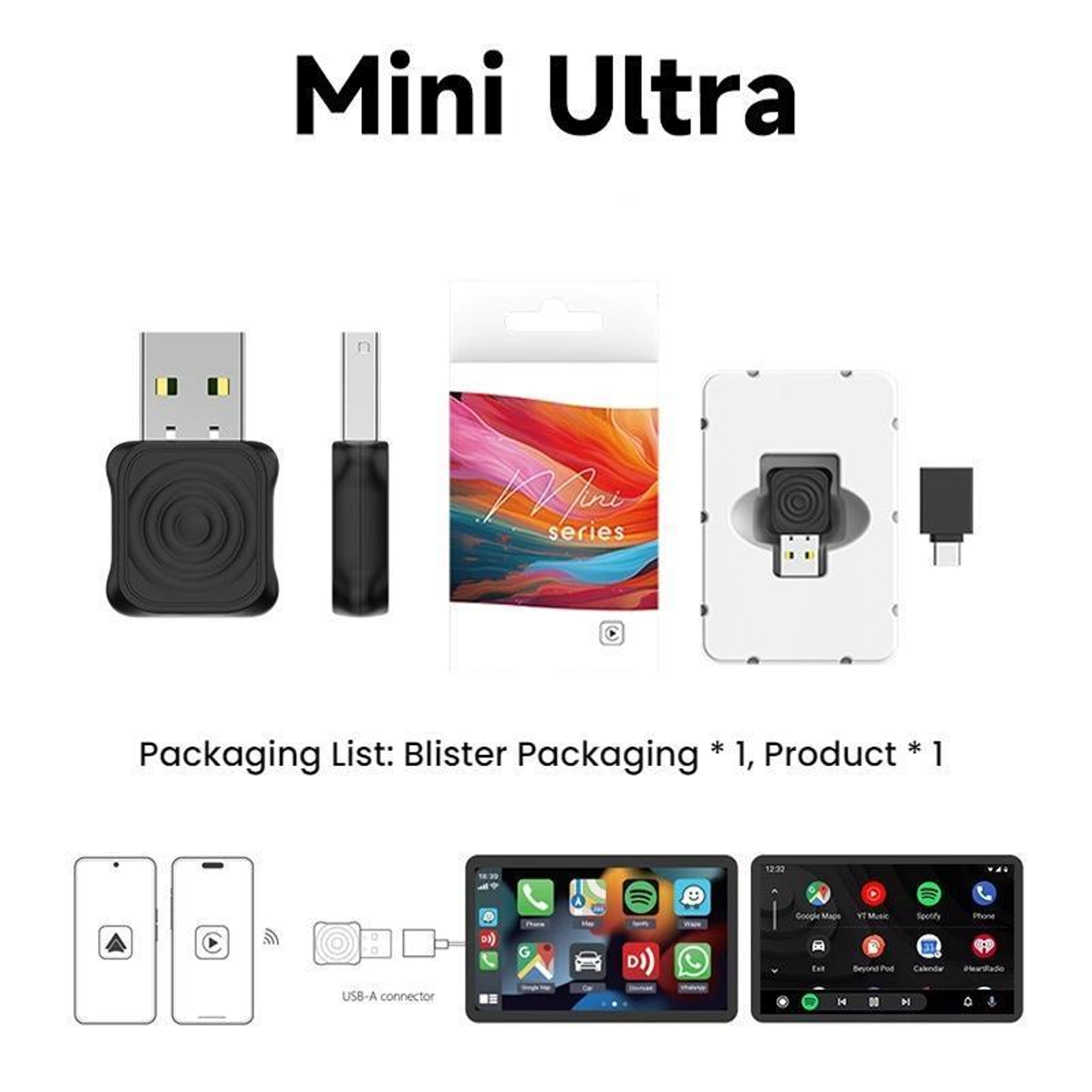 Carlinkit Wireless CarPlay & Android Auto Adapter Plug and Play USB Dongle – view 3