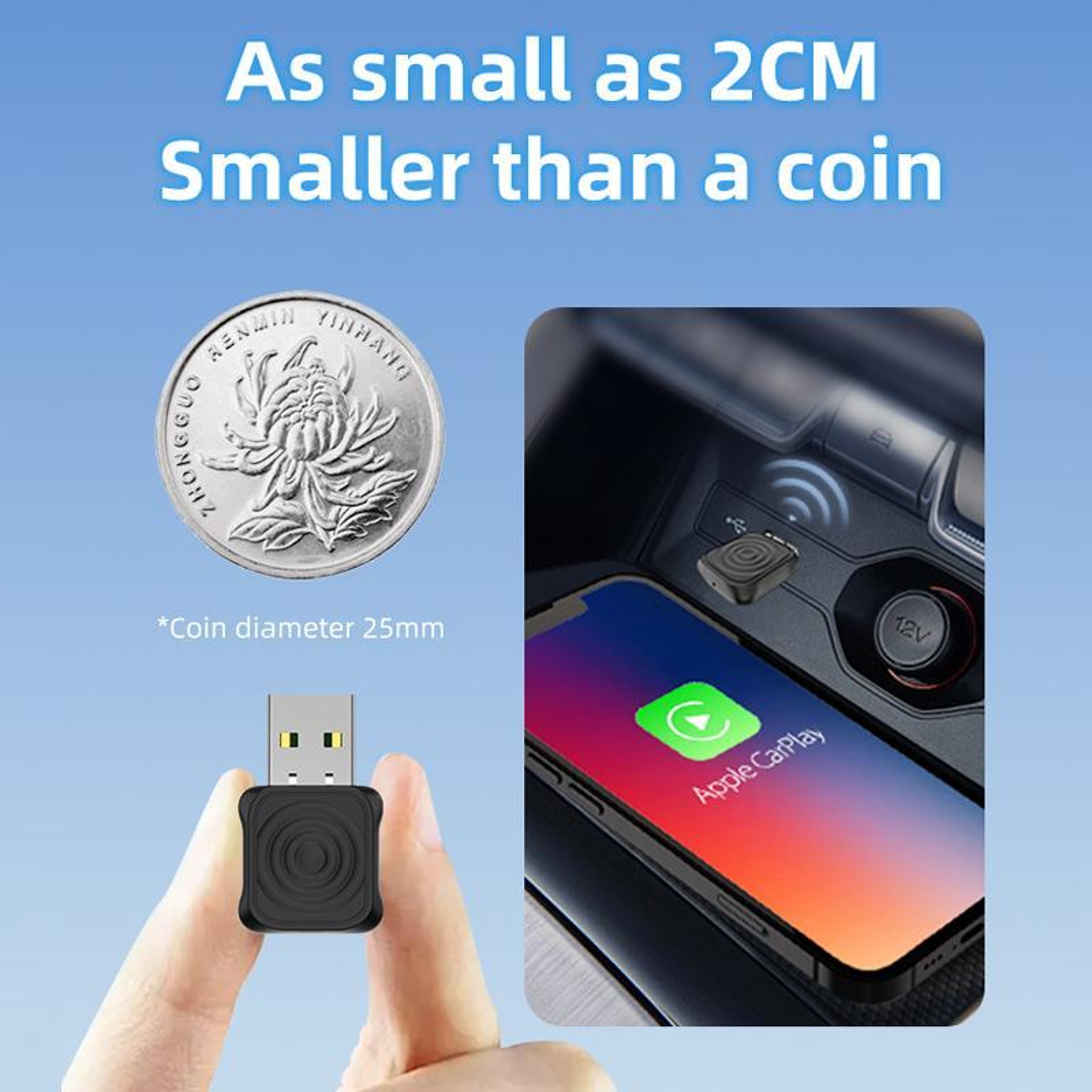 Carlinkit Wireless CarPlay & Android Auto Adapter Plug and Play USB Dongle – view 4