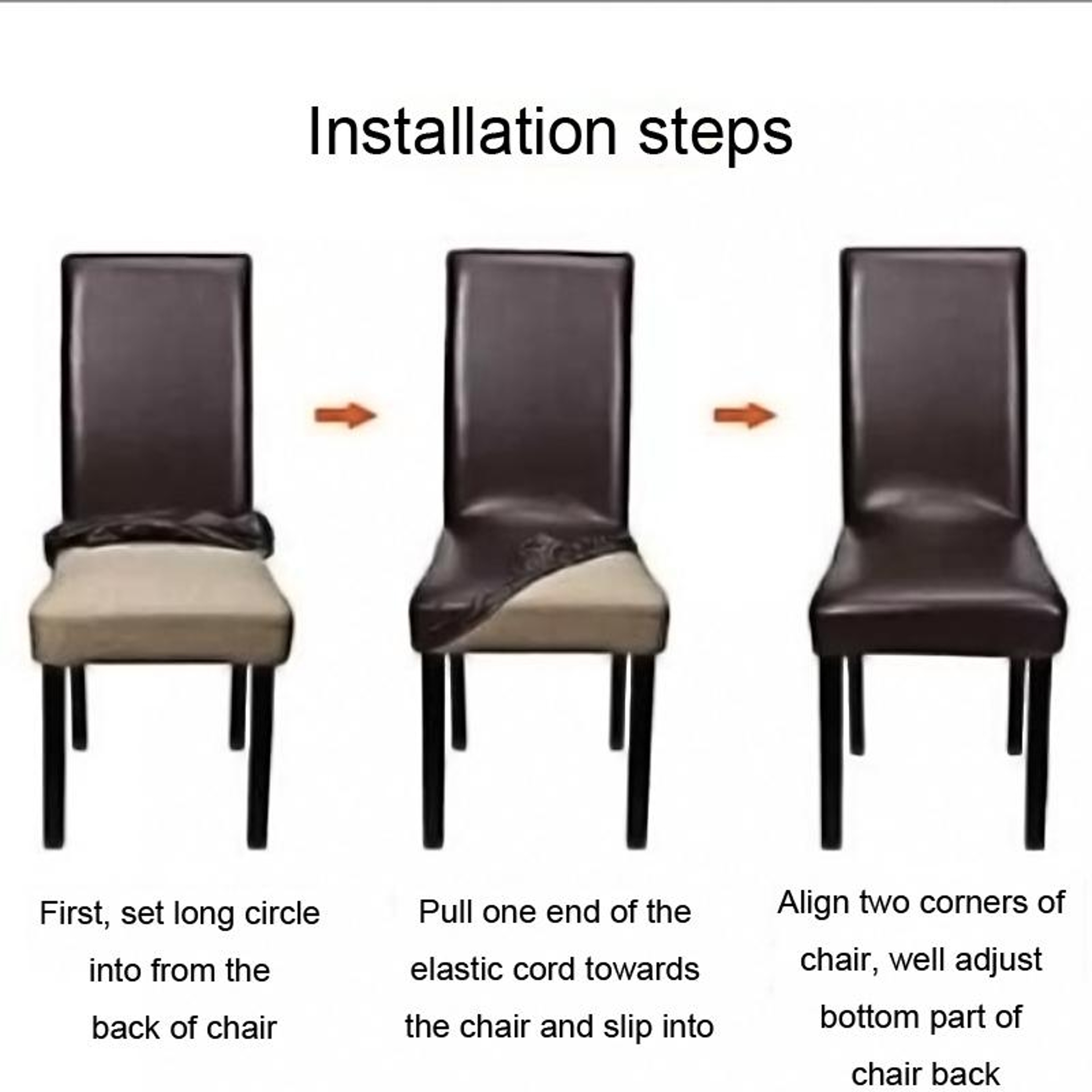 Waterproof PU Leather Elastic Chair Cover Stool Seat Protector – view 4