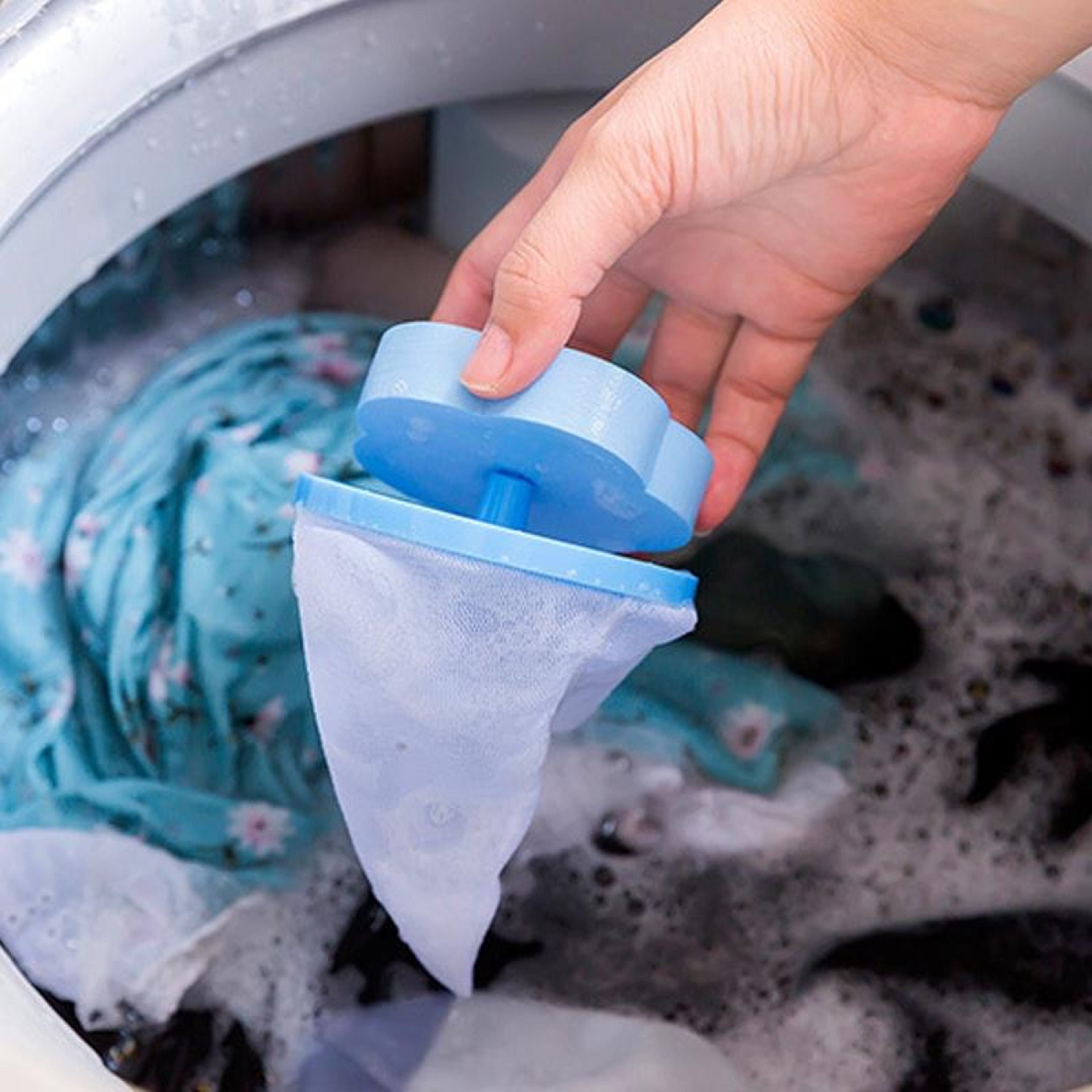 Mesh Laundry Hair Catcher Washing Machine Lint Filter Bags  Pet Hair  Lint Removal Solution 1