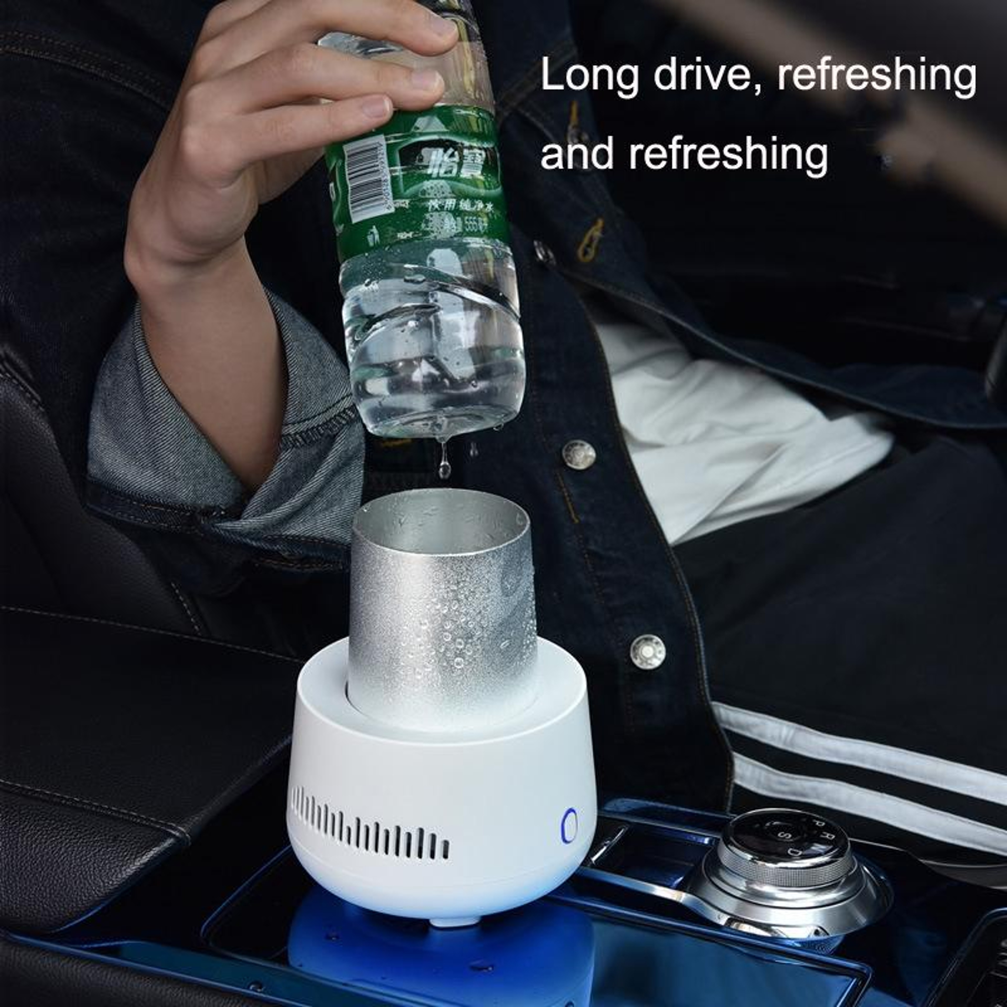 Portable Car Mini Fridge USB Cooling Cup White Portable Beverage Cooler for Car & Home – view 5