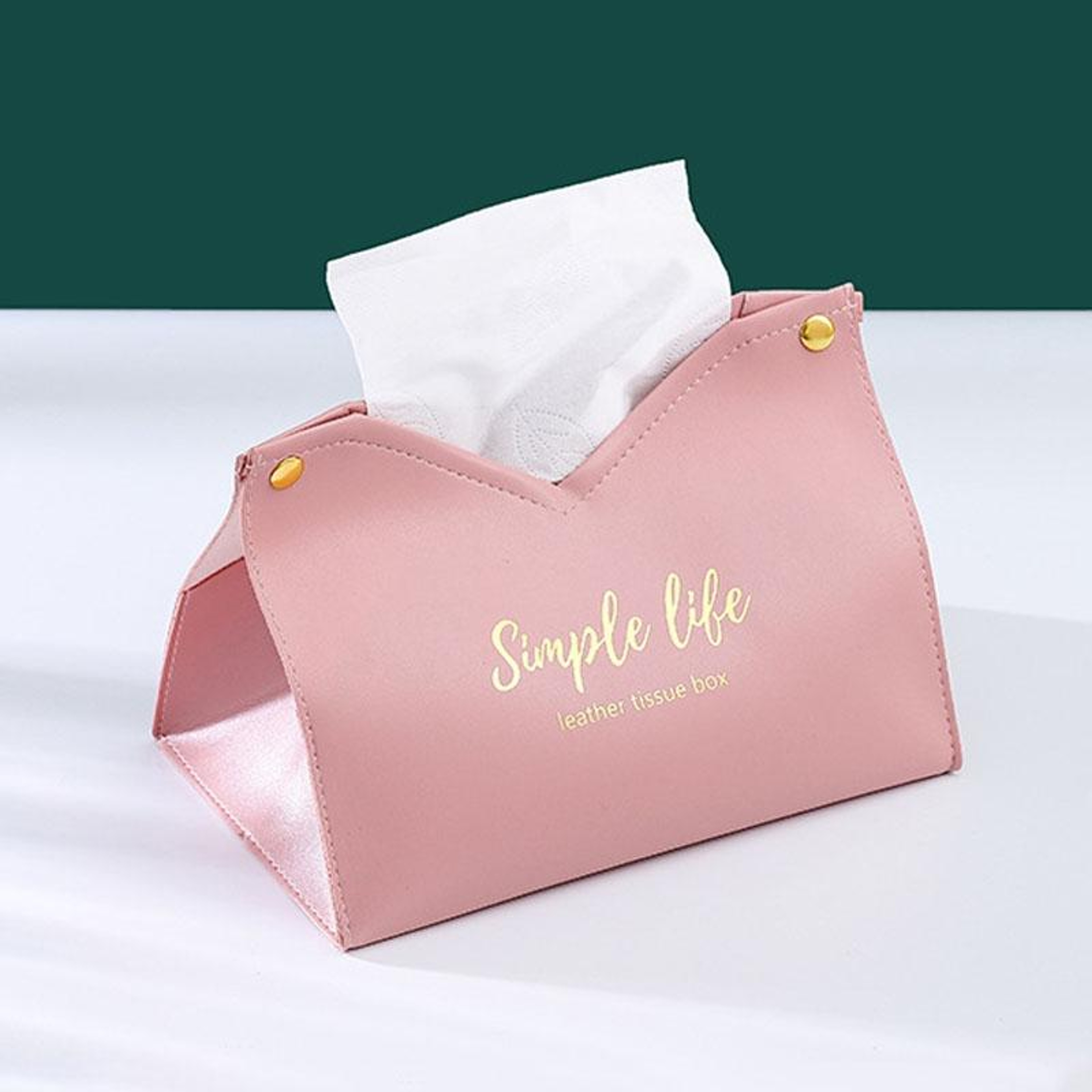 PU Leather Tissue Box Cover Car & Home Decorative Tissue Holder Grey – view 7