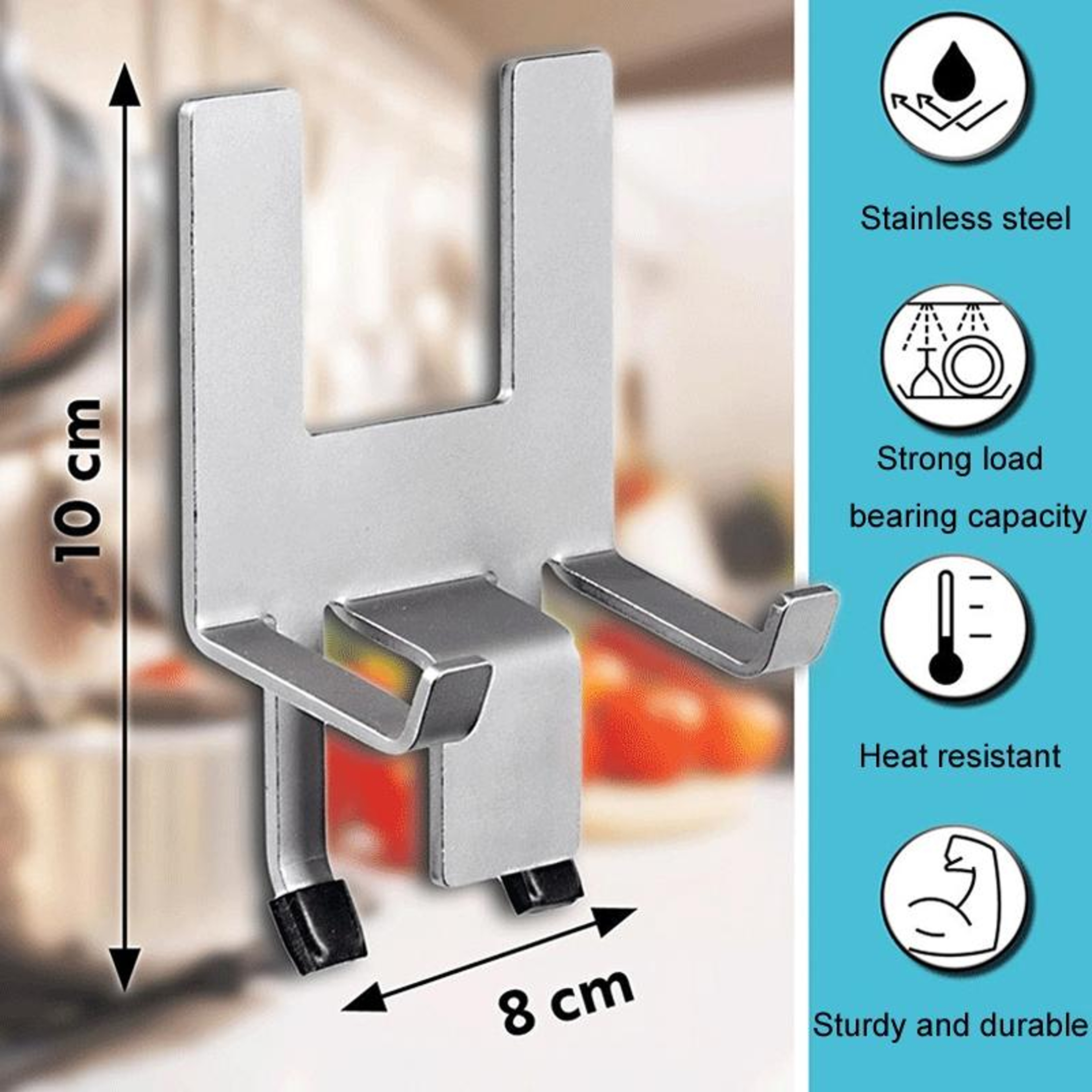 Stainless Steel Pot Lid Holder with Silicone Grip Kitchen Lid Organizer for Pots – view 3