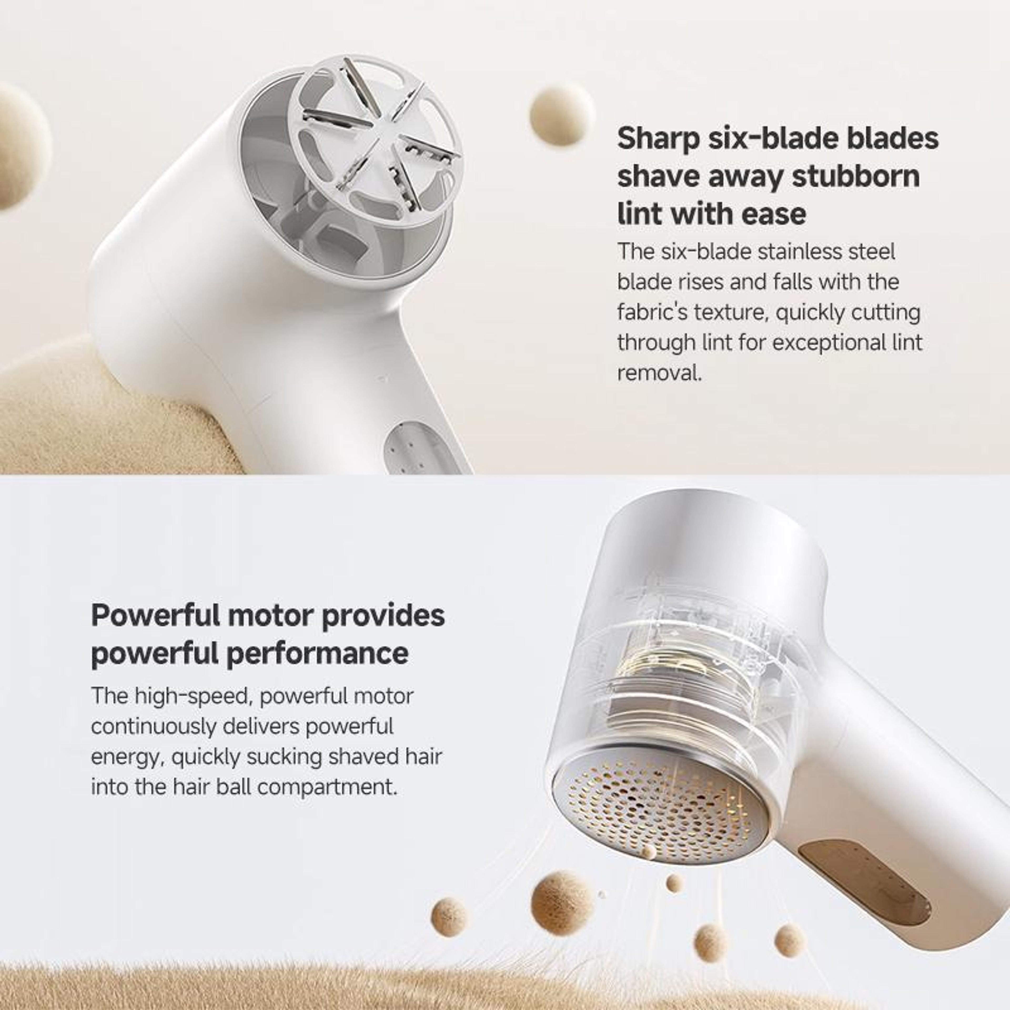 Xiaomi Fabric Shaver Pro, Portable lint remover, Rechargeable fabric shaver for Clothes – view 4