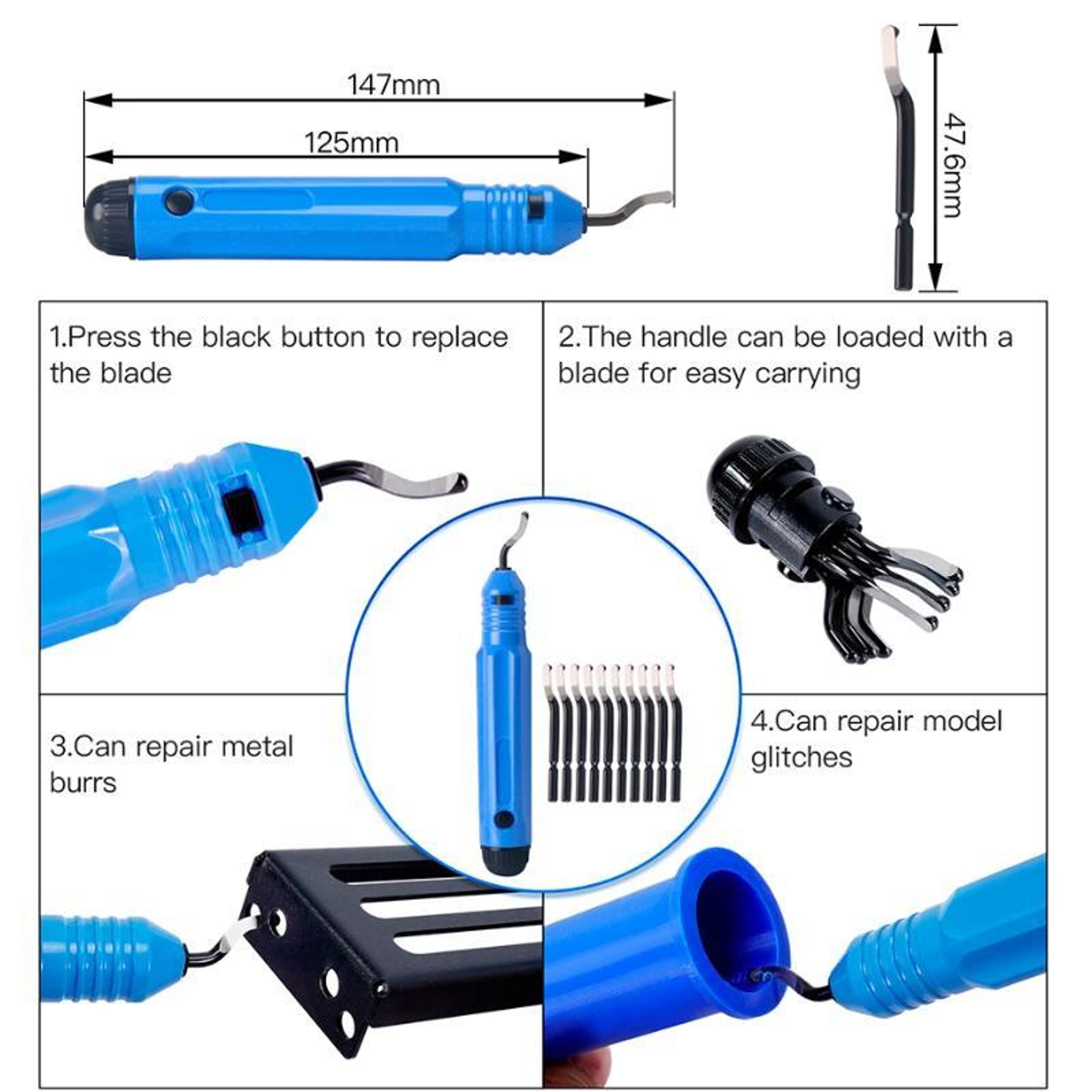 Printer Tool Kit Model Cleaning Tools, Carving Knife & Needle File Set for Precision Finishing – view 6