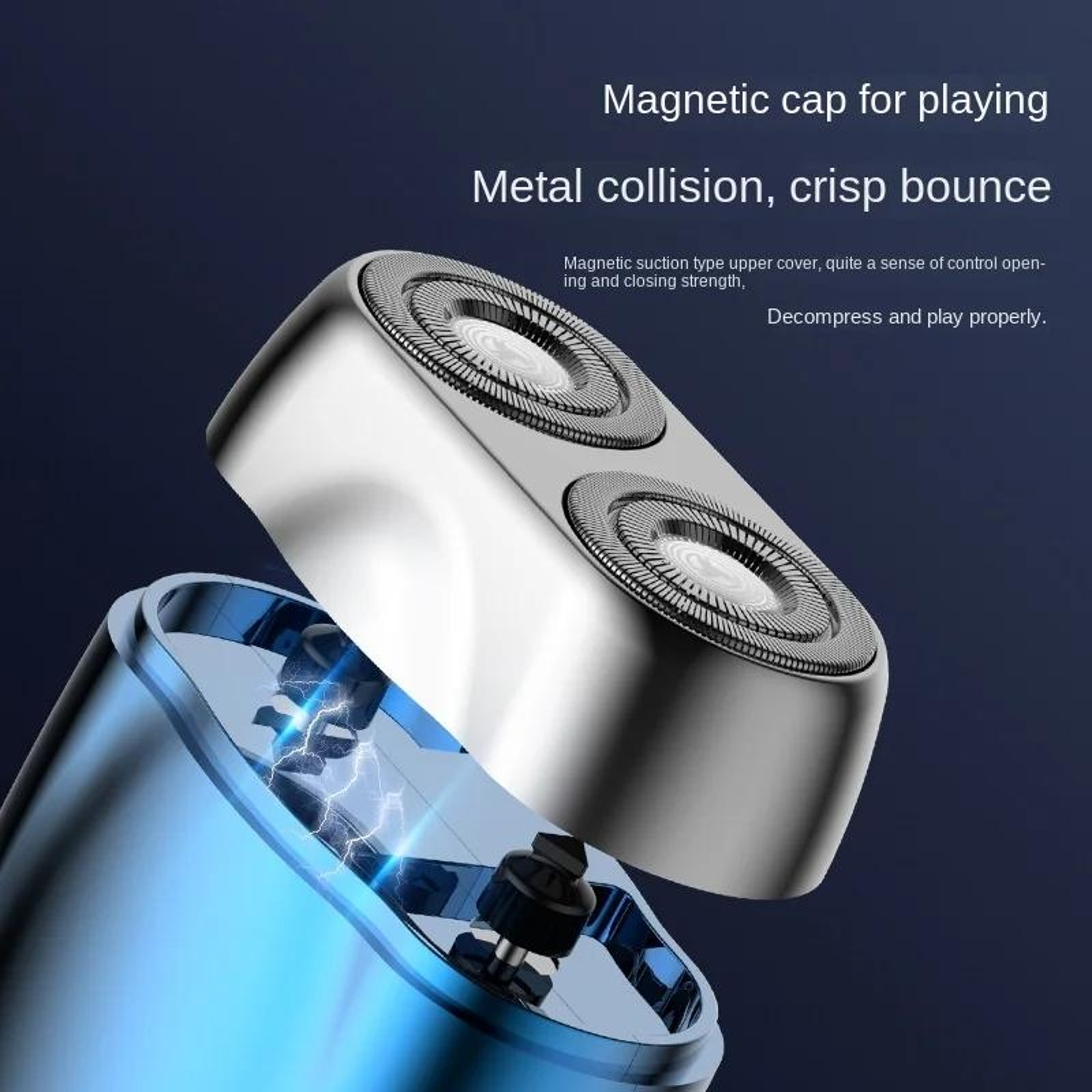 Mini Portable Double Head Electric Shaver Magnetic Travel Razor for Men – view 6