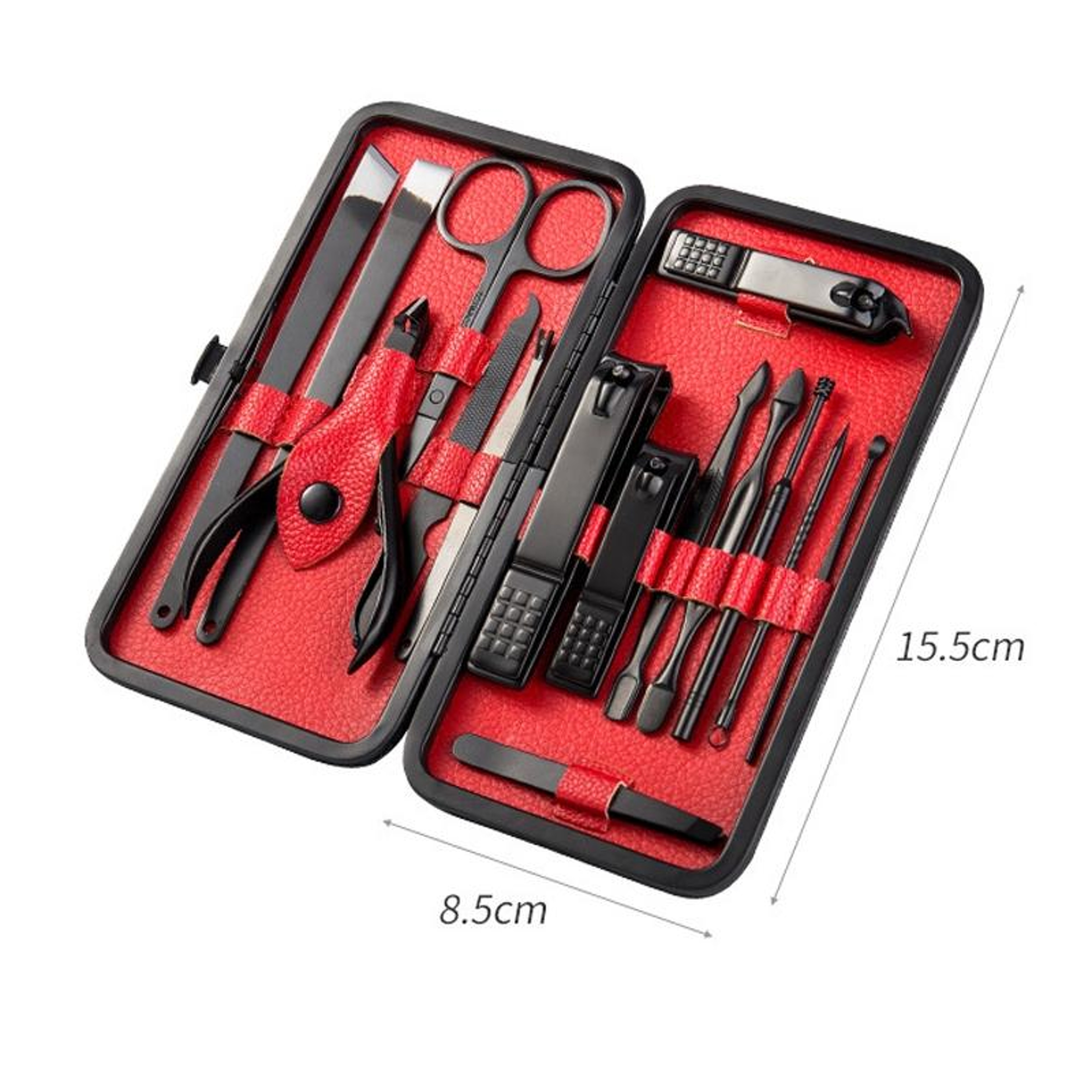 Stainless Steel Nail Clipper Set Manicure & Pedicure Tools Kit with PU Leather Case – view 3
