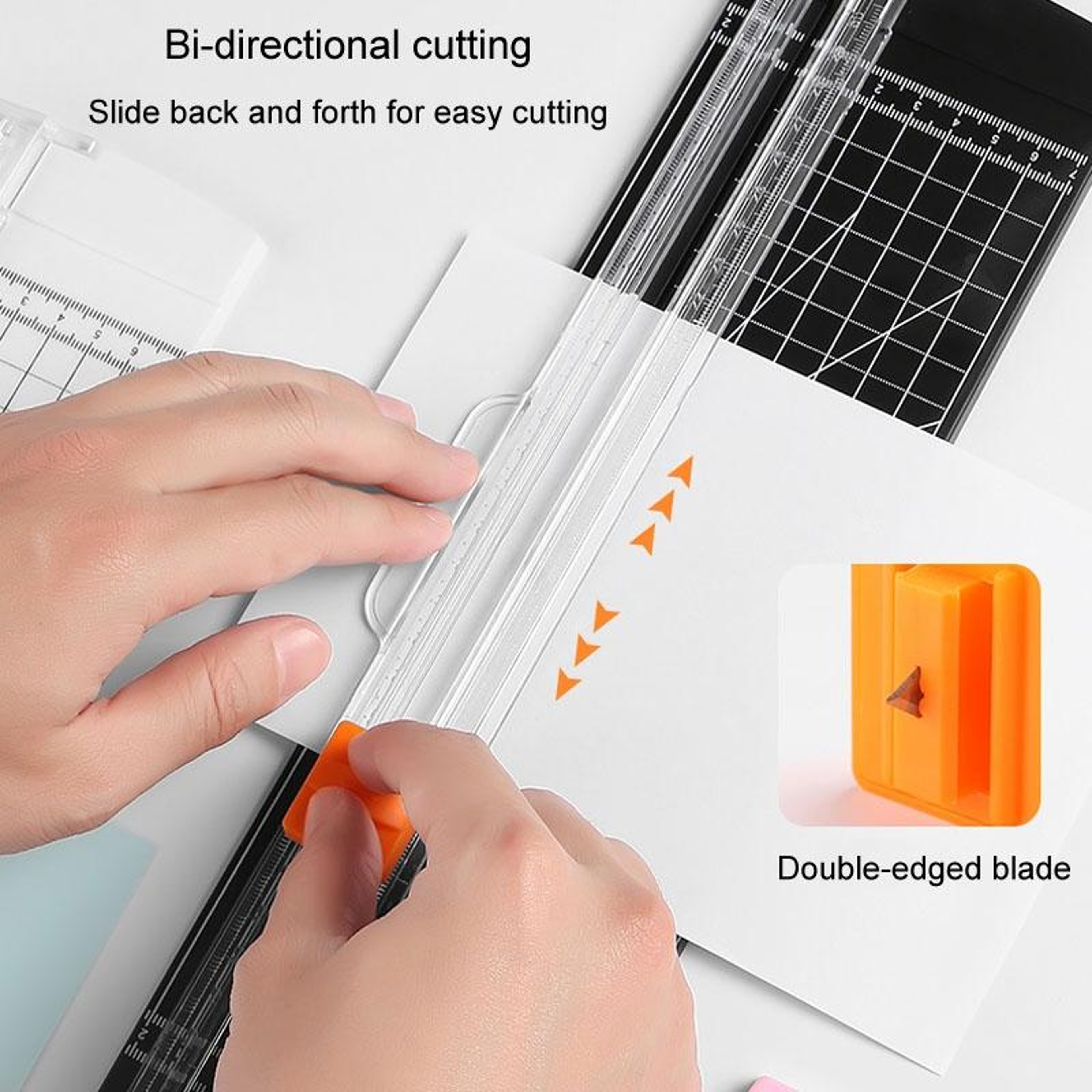 Portable Paper Cutter  Paper Trimmer DIY Photo Cutting Machine with Pull-out Ruler – view 7