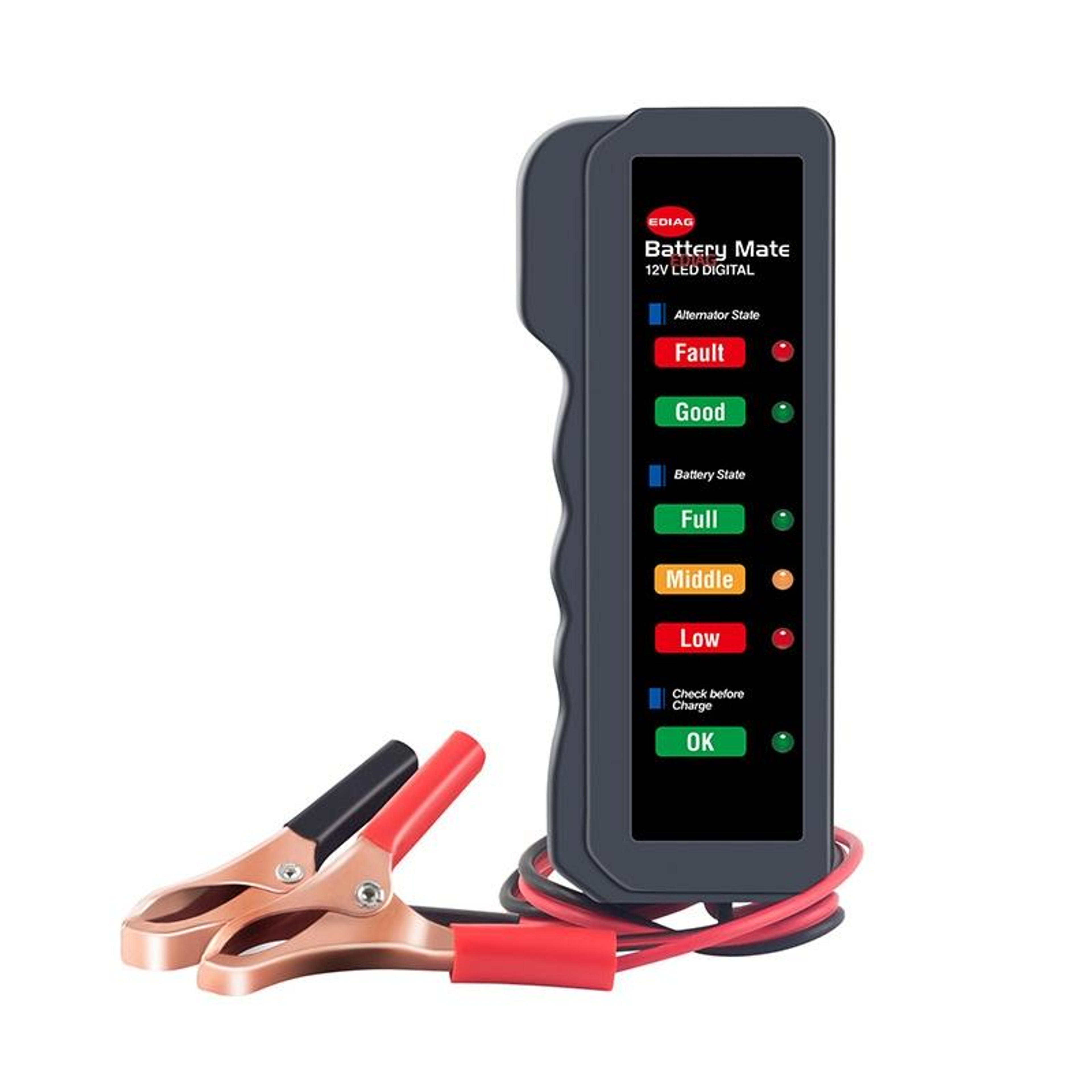 Smart Car Battery Tester with LED Display Automotive Diagnostic Tool – view 2