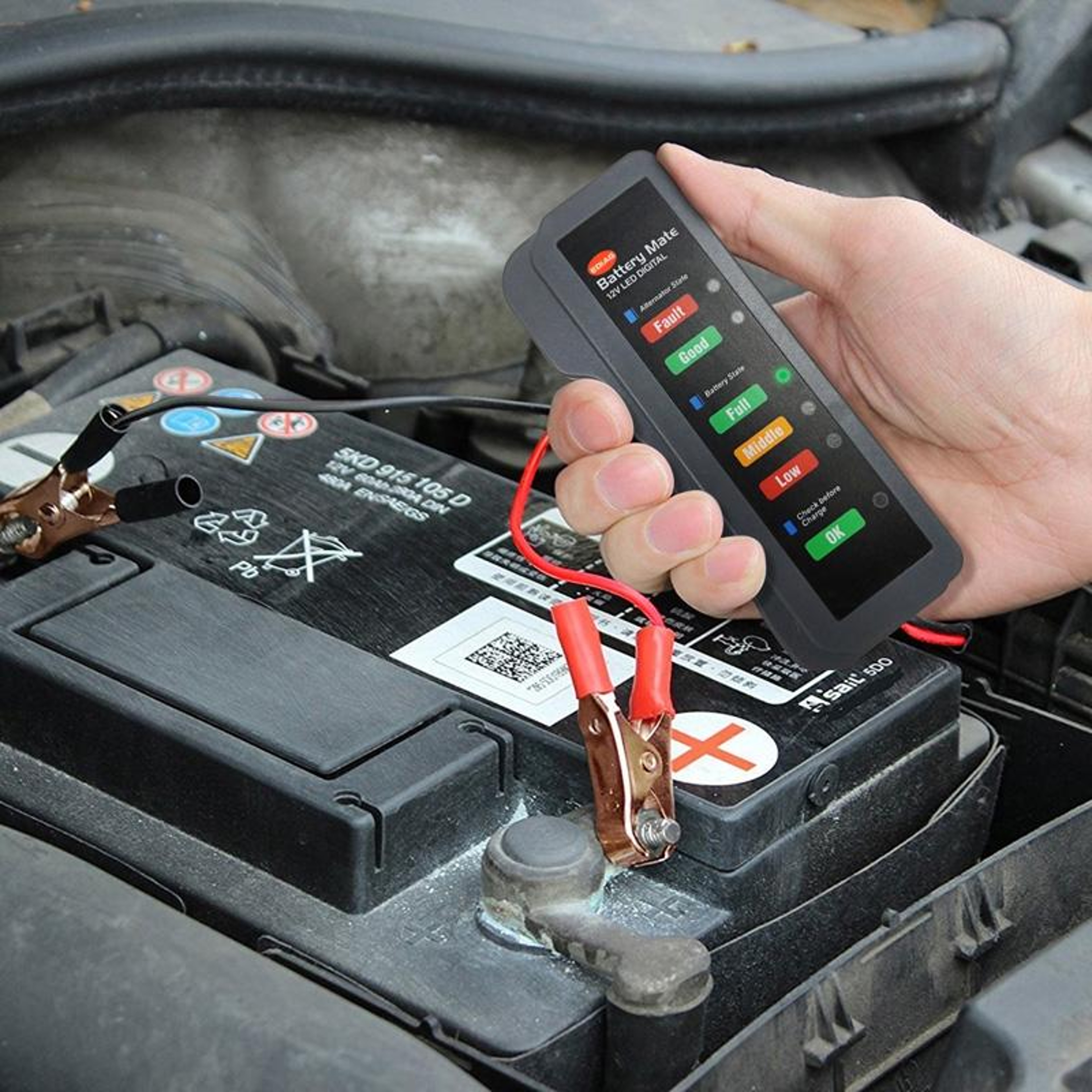 Smart Car Battery Tester with LED Display Automotive Diagnostic Tool – view 6
