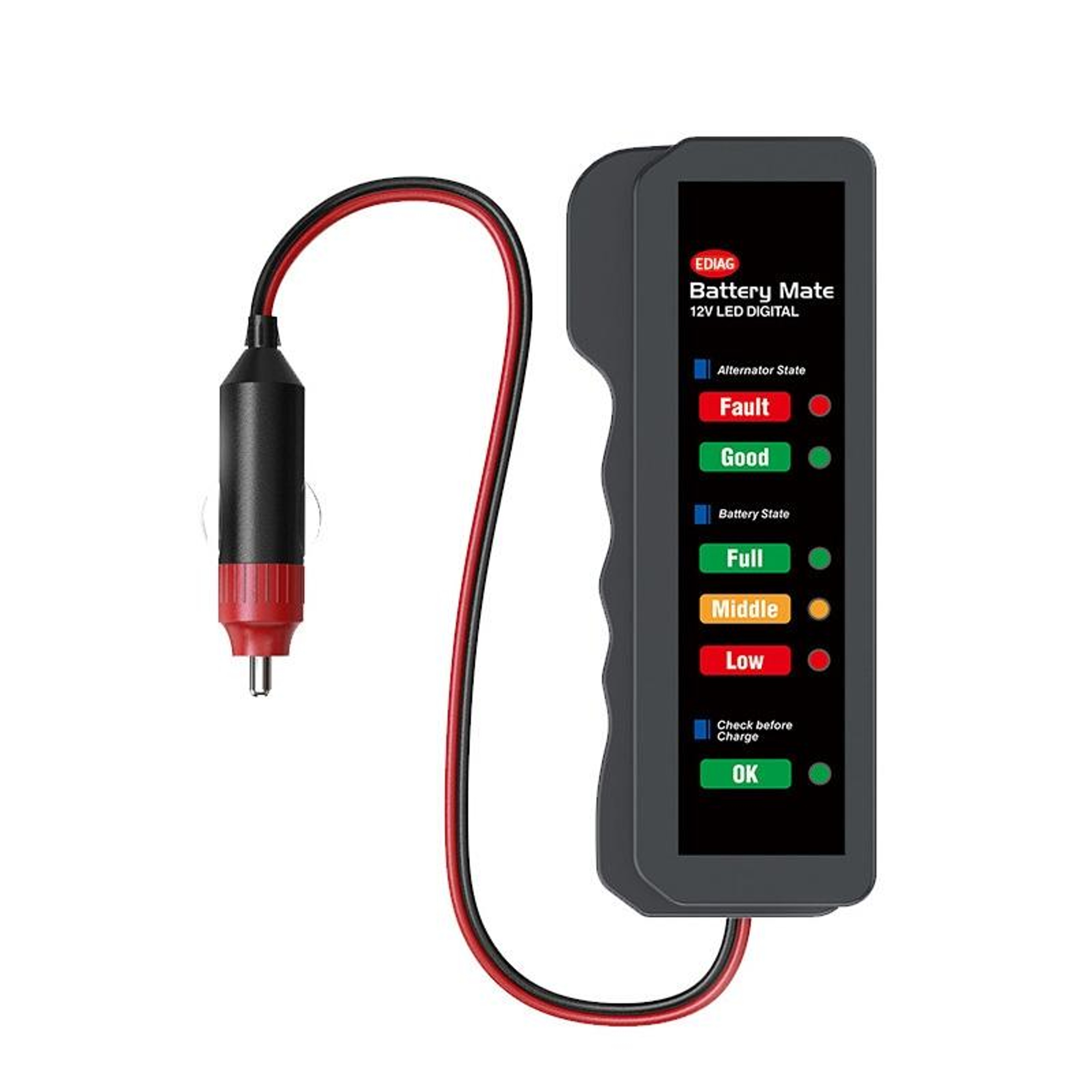 Smart Car Battery Tester with LED Display Automotive Diagnostic Tool – view 8