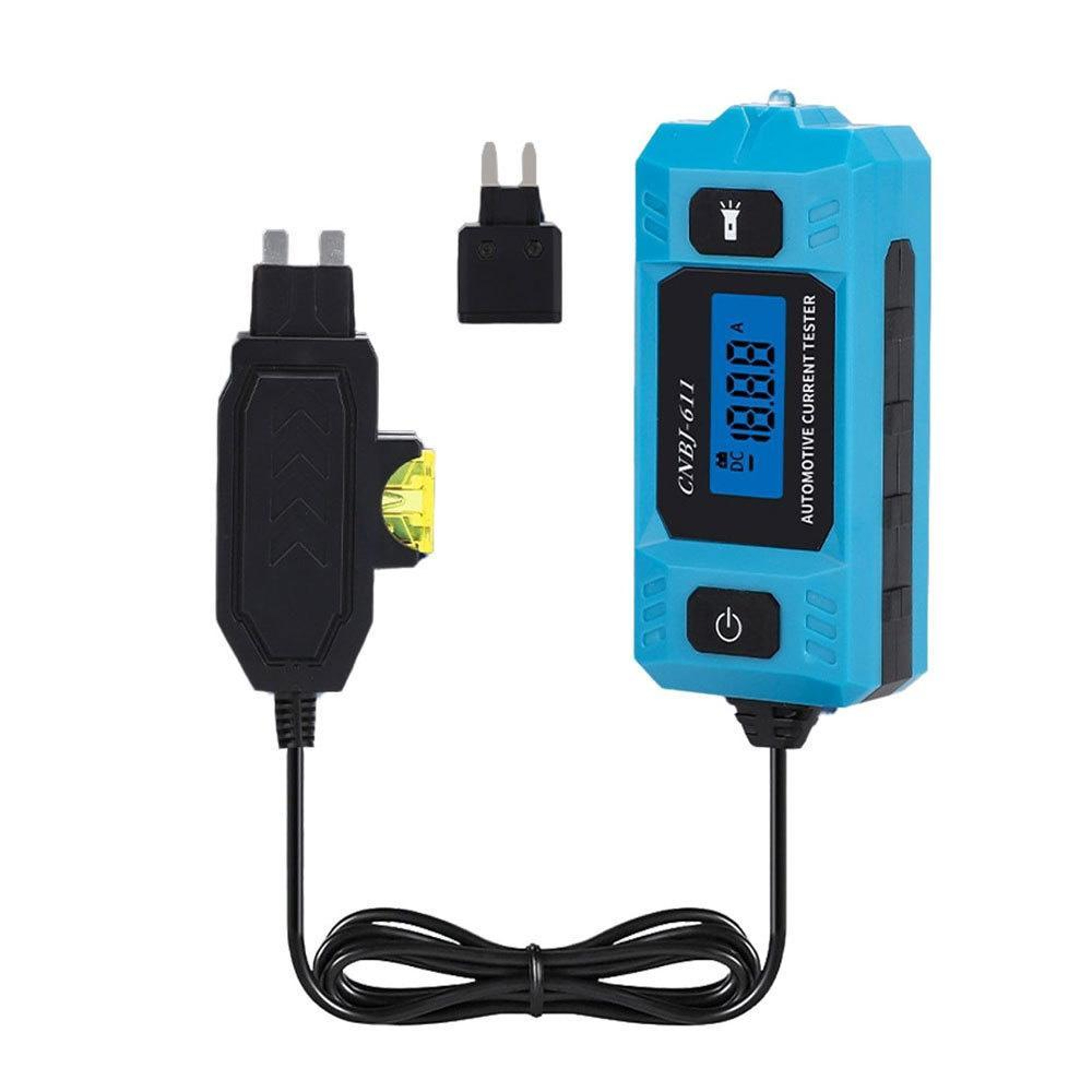 Automotive LED Blade Fuse Current Tester  Blue LCD Car Fuse Circuit Tester – view 1