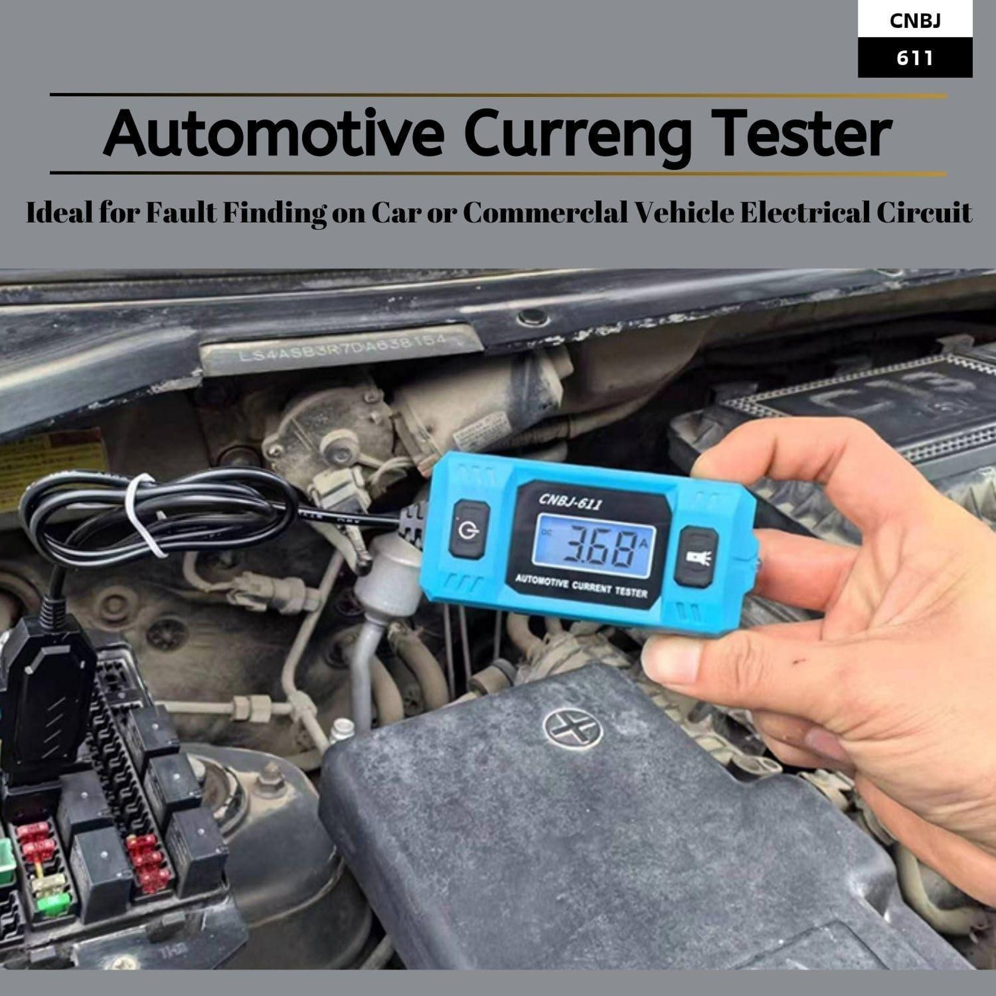 Automotive LED Blade Fuse Current Tester  Blue LCD Car Fuse Circuit Tester – view 11