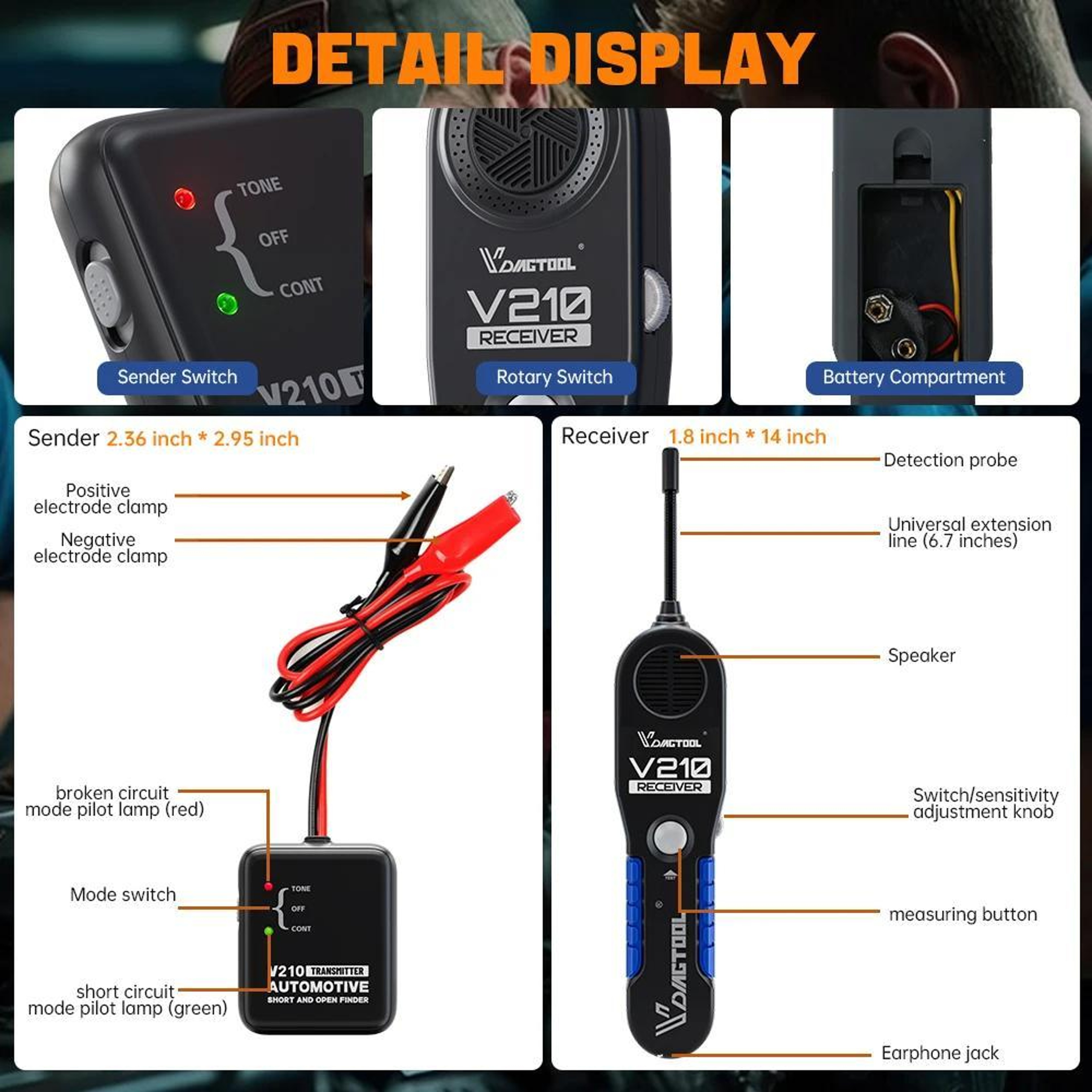 Automotive Circuit Tester Wire Tracer & Open Circuit Detector Tool – view 3