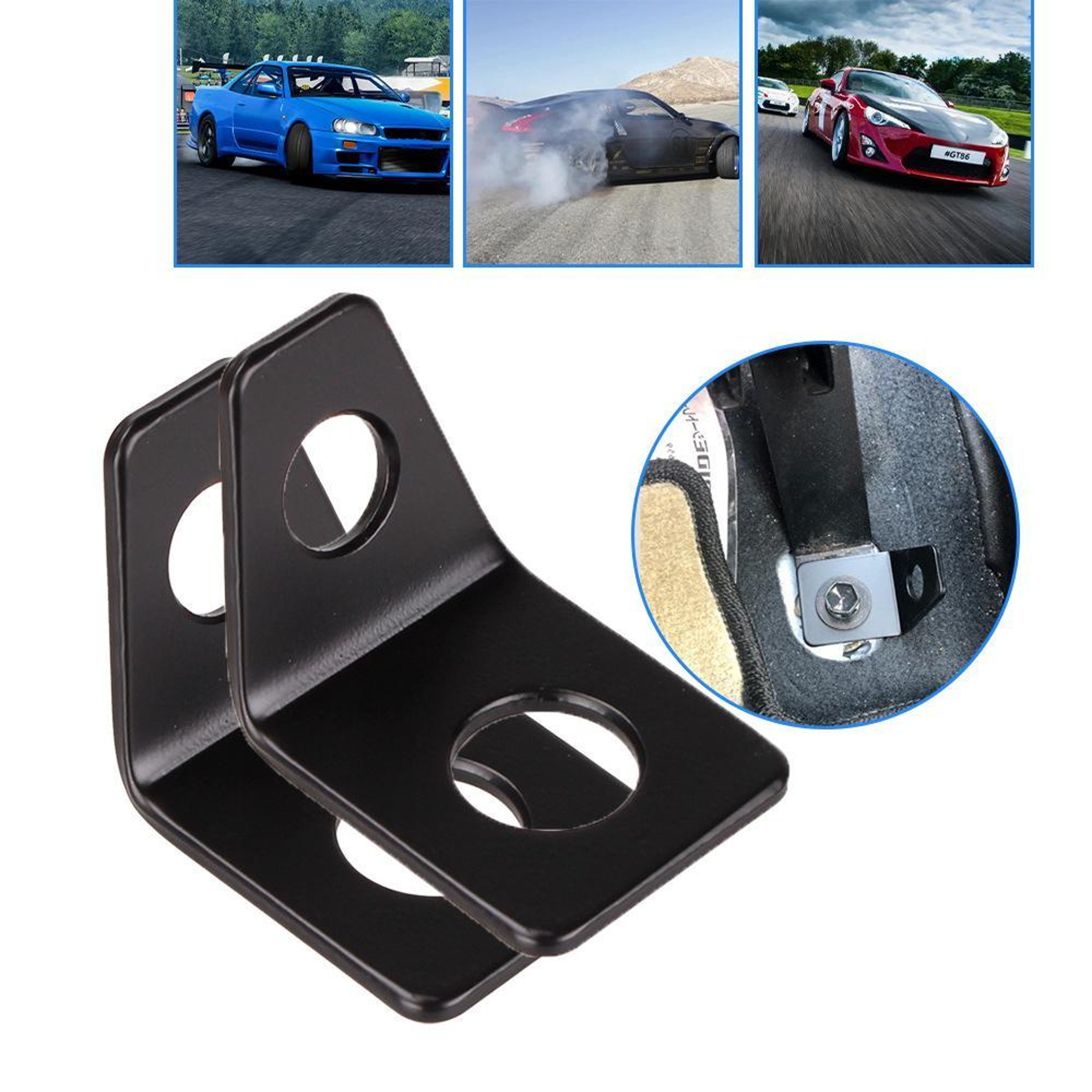 Shaped Seat Belt Anchor Bracket Automotive Mounting Hardware – view 2