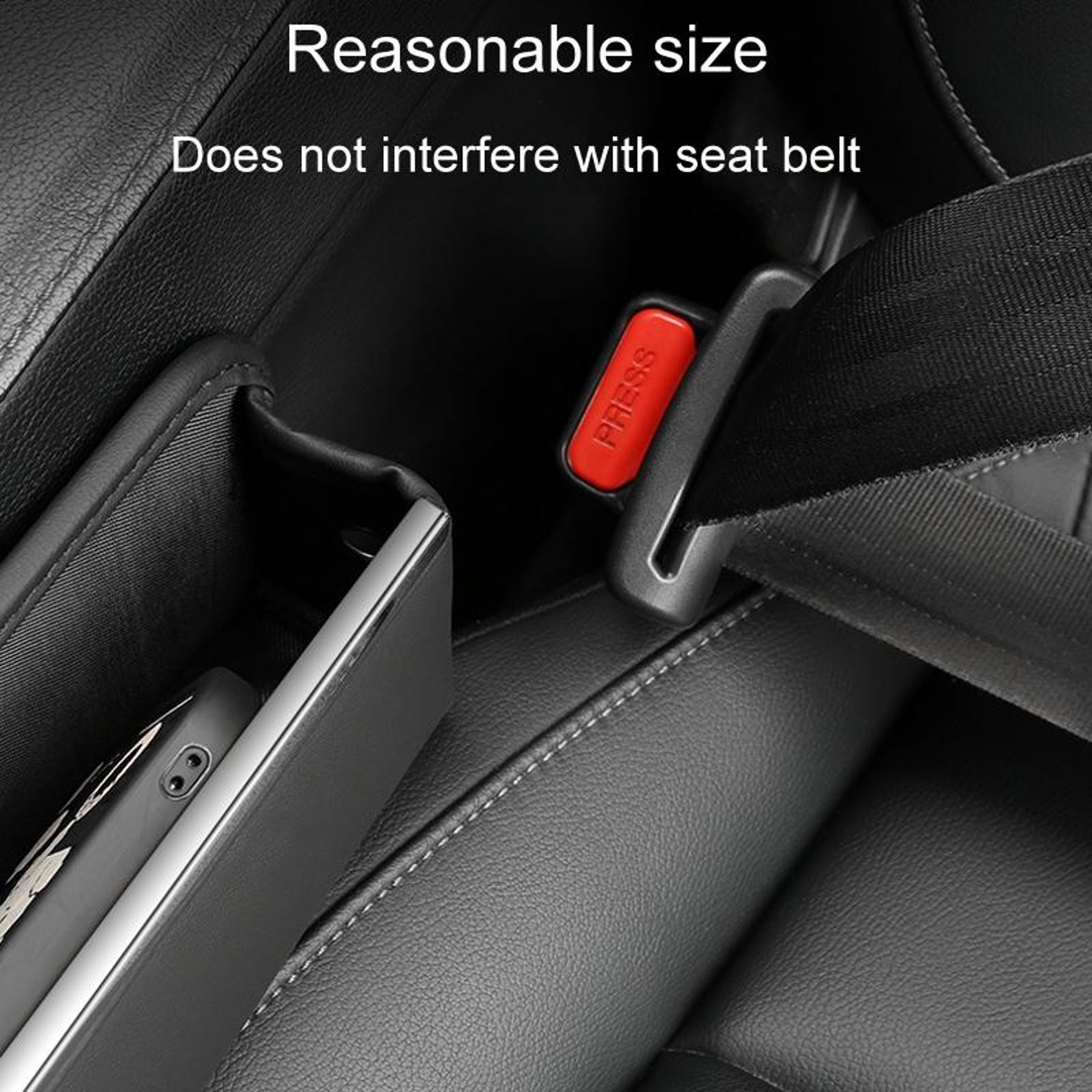 Universal Leather Car Seat Gap Organizer Storage Bag  Seat Gap Filler for Clean Car Interior – view 6