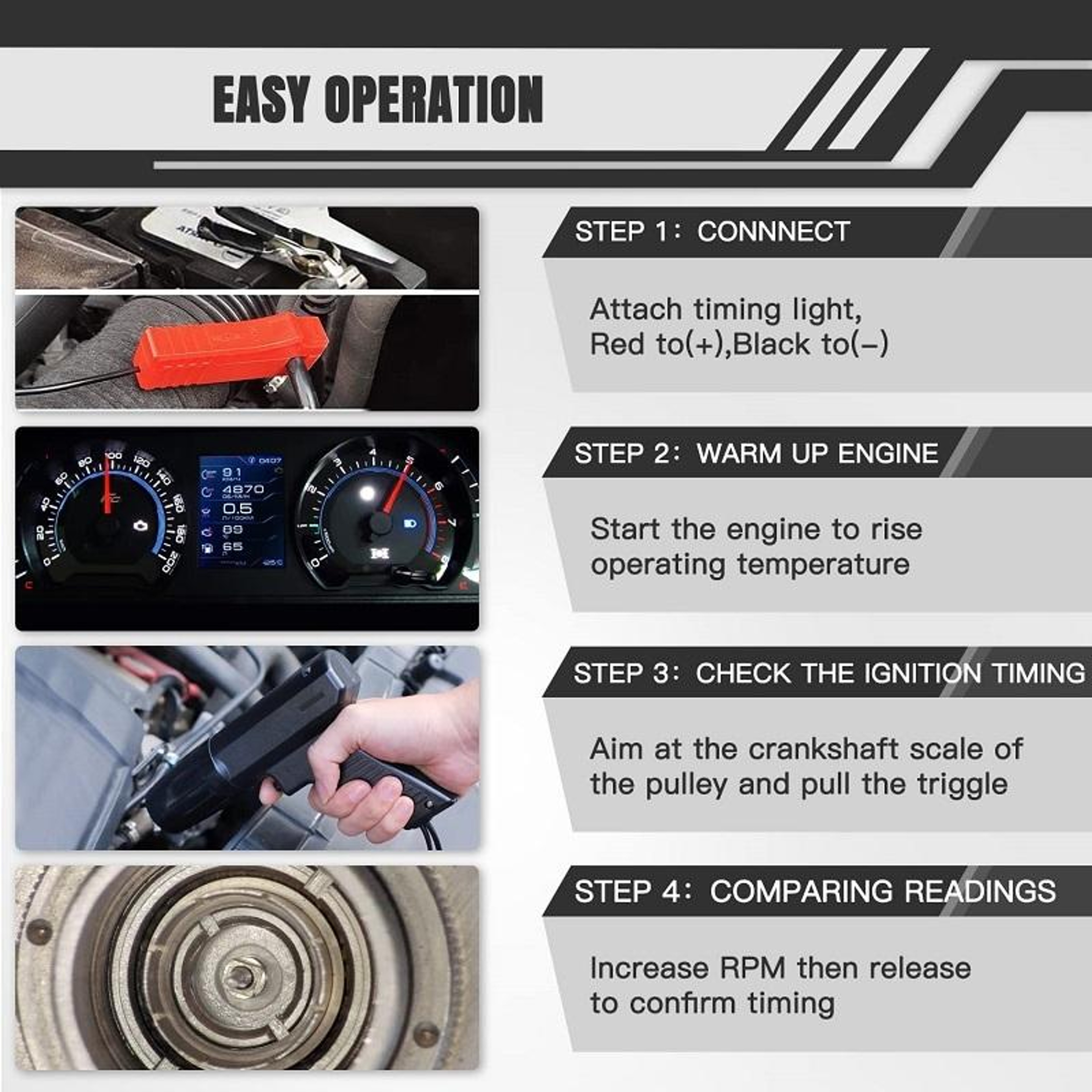 Automotive Xenon Ignition Timing Light Strobe Tester  for Petrol Engines – view 8