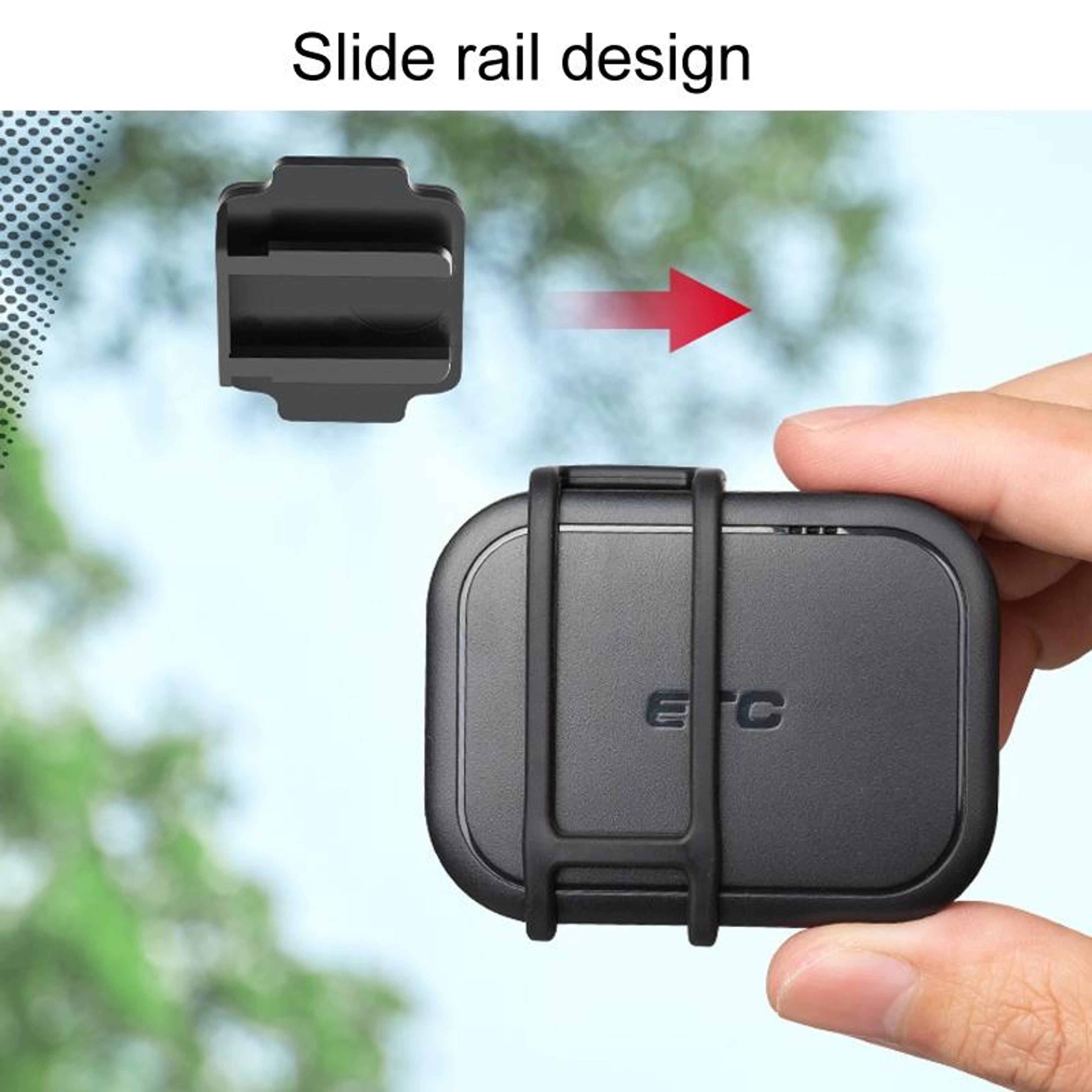 Removable Car ETC Holder Anti Drop Dashboard Card Mount Secure Slide Bracket – view 5
