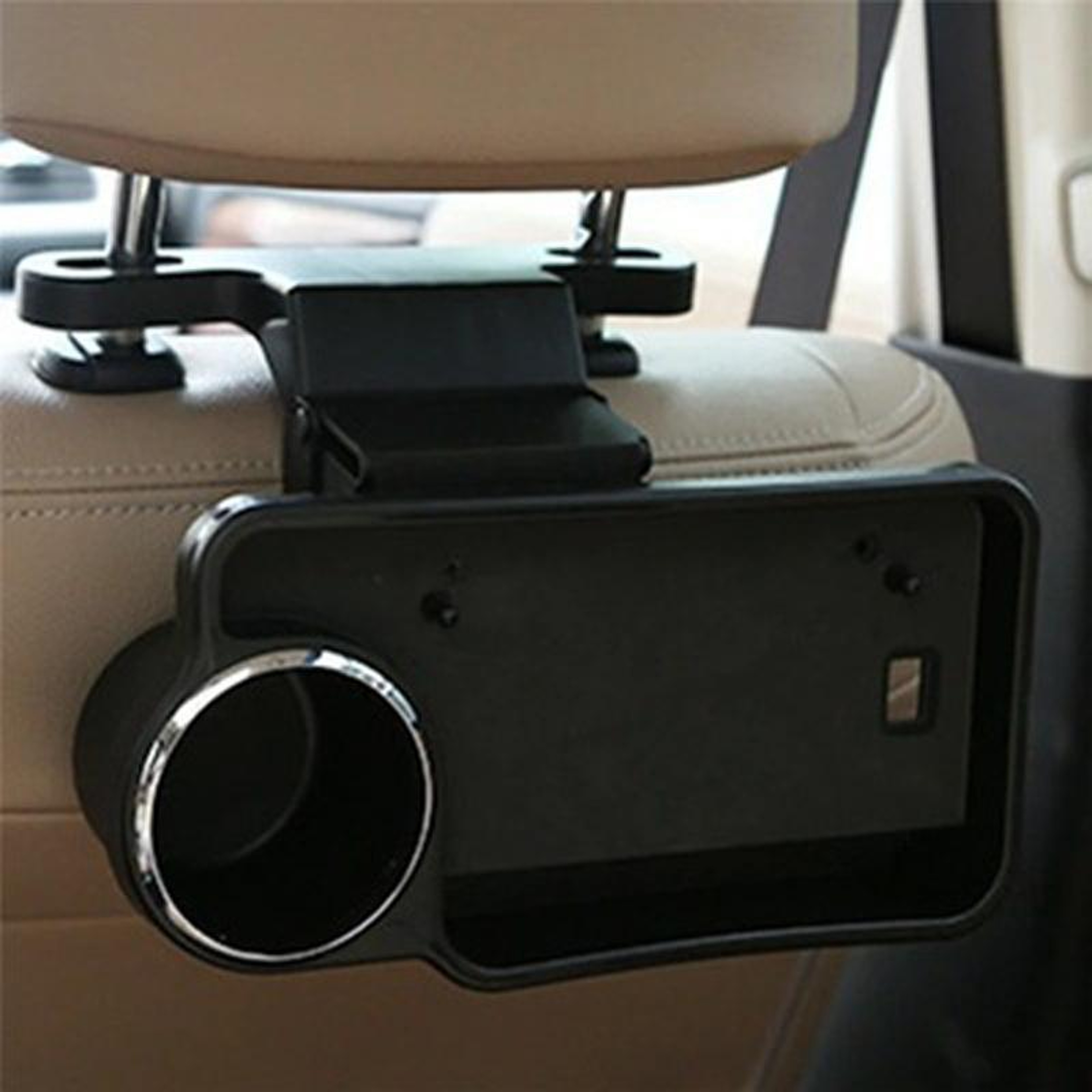 Car Seat Cup Holder with Backseat Organizer Tray Foldable Drink Holder for Rear Seat – view 6