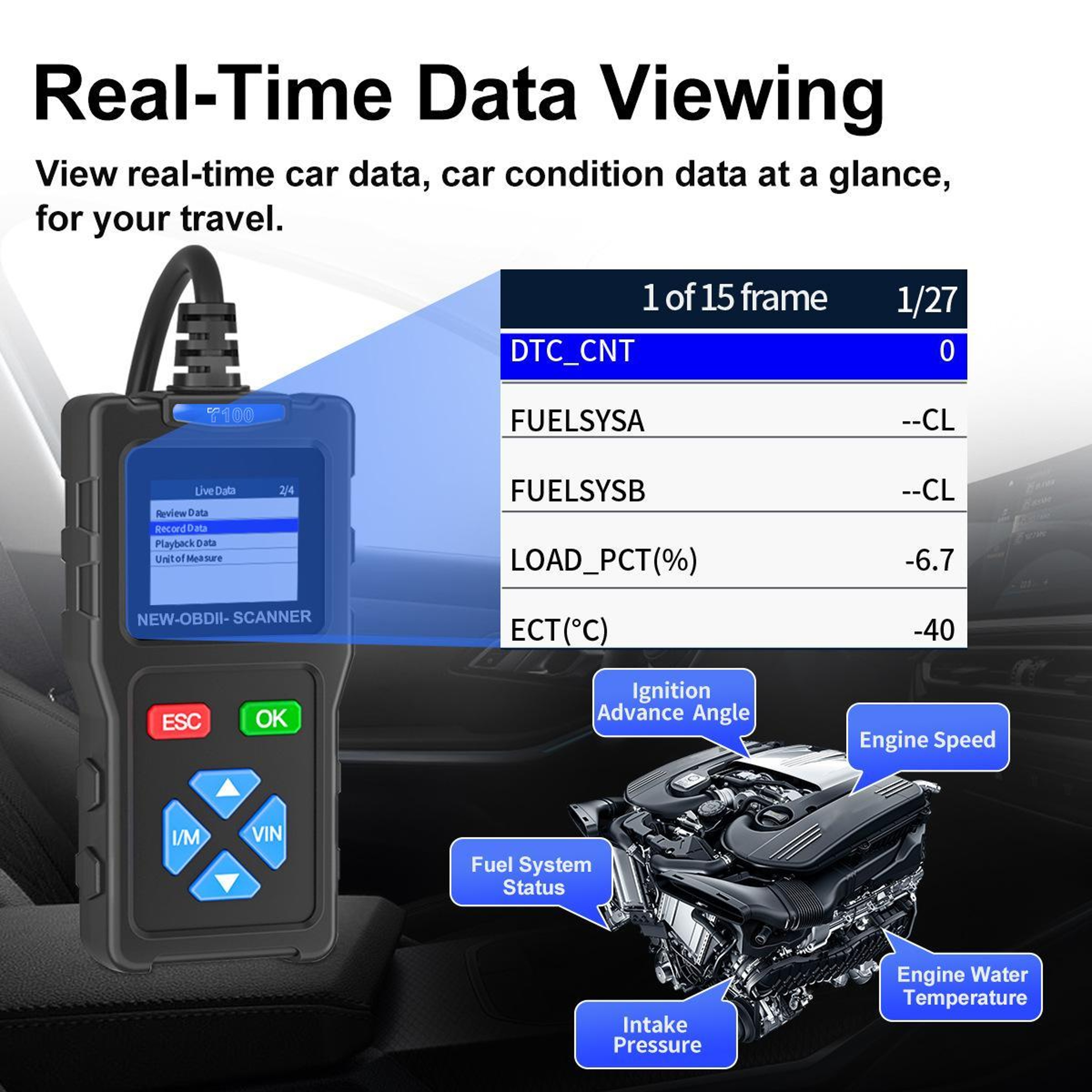 Car Scanner Engine Diagnostic Tool  Check Engine Light Code Reader for Quick Vehicle Fault Detection – view 5