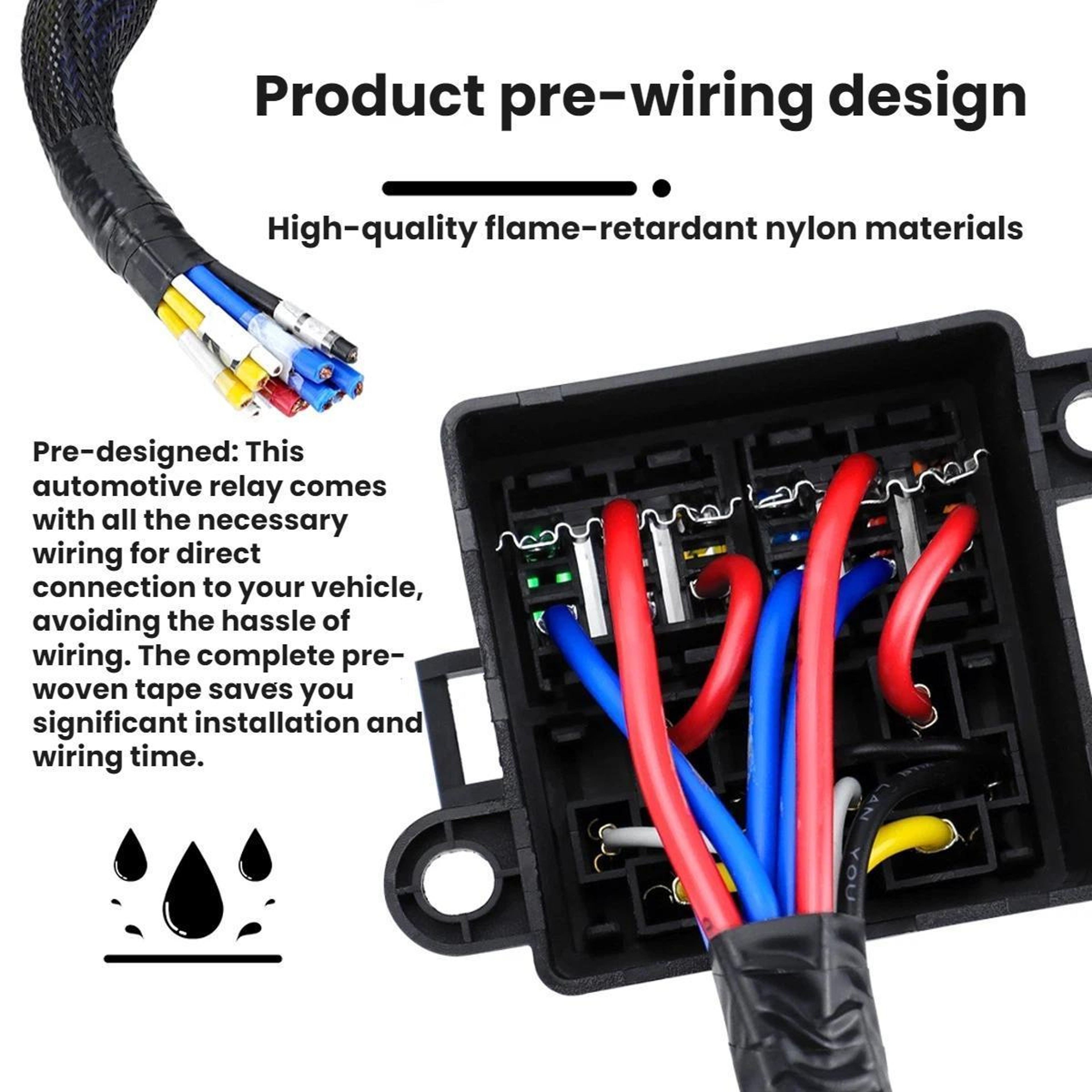 Motorcycle Fuse Box with Starter Relay  Waterproof Fuse Box Relay Harness – view 7