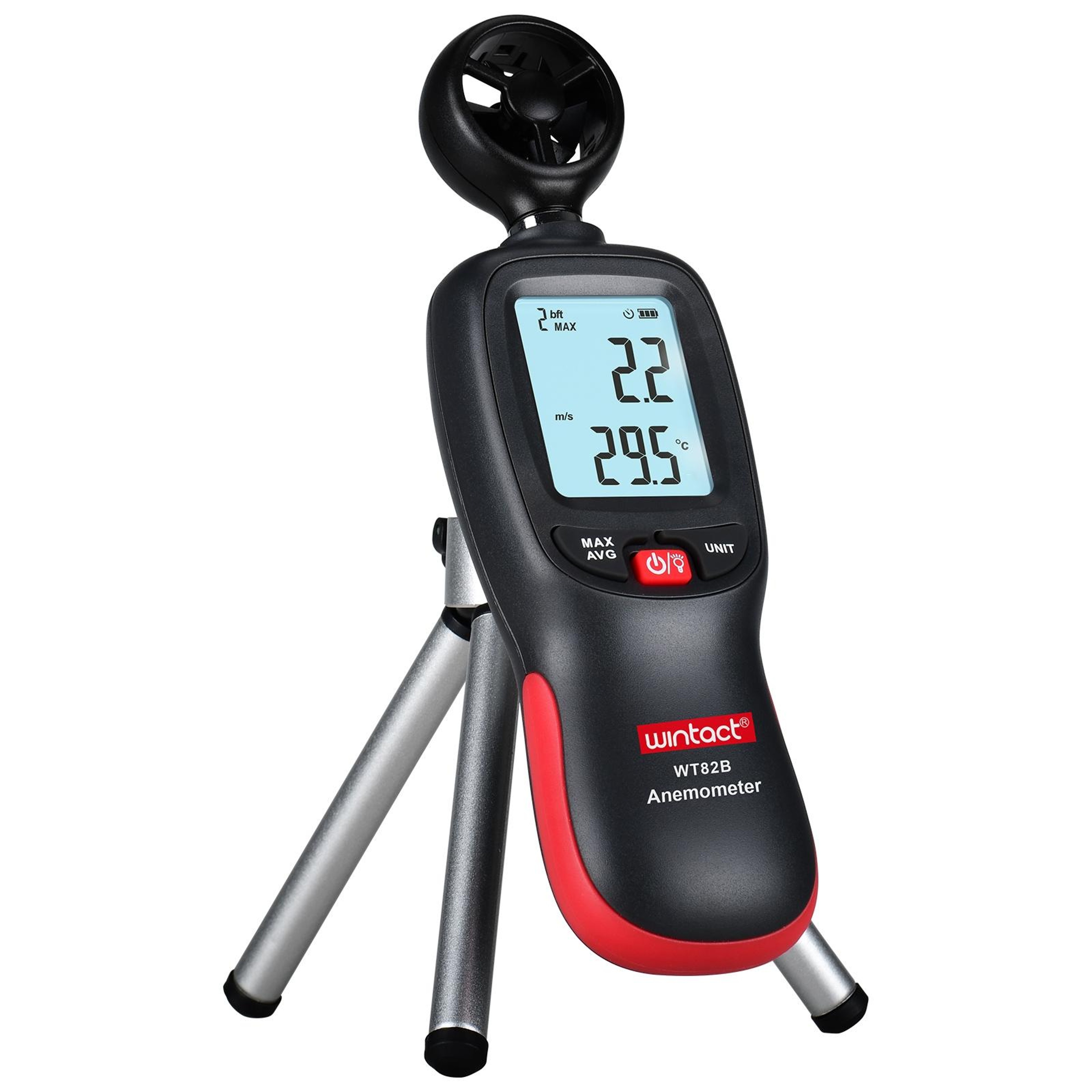 Wintact  Bluetooth Wind Speed Meter Air Velocity Data Logging Anemometer – view 3