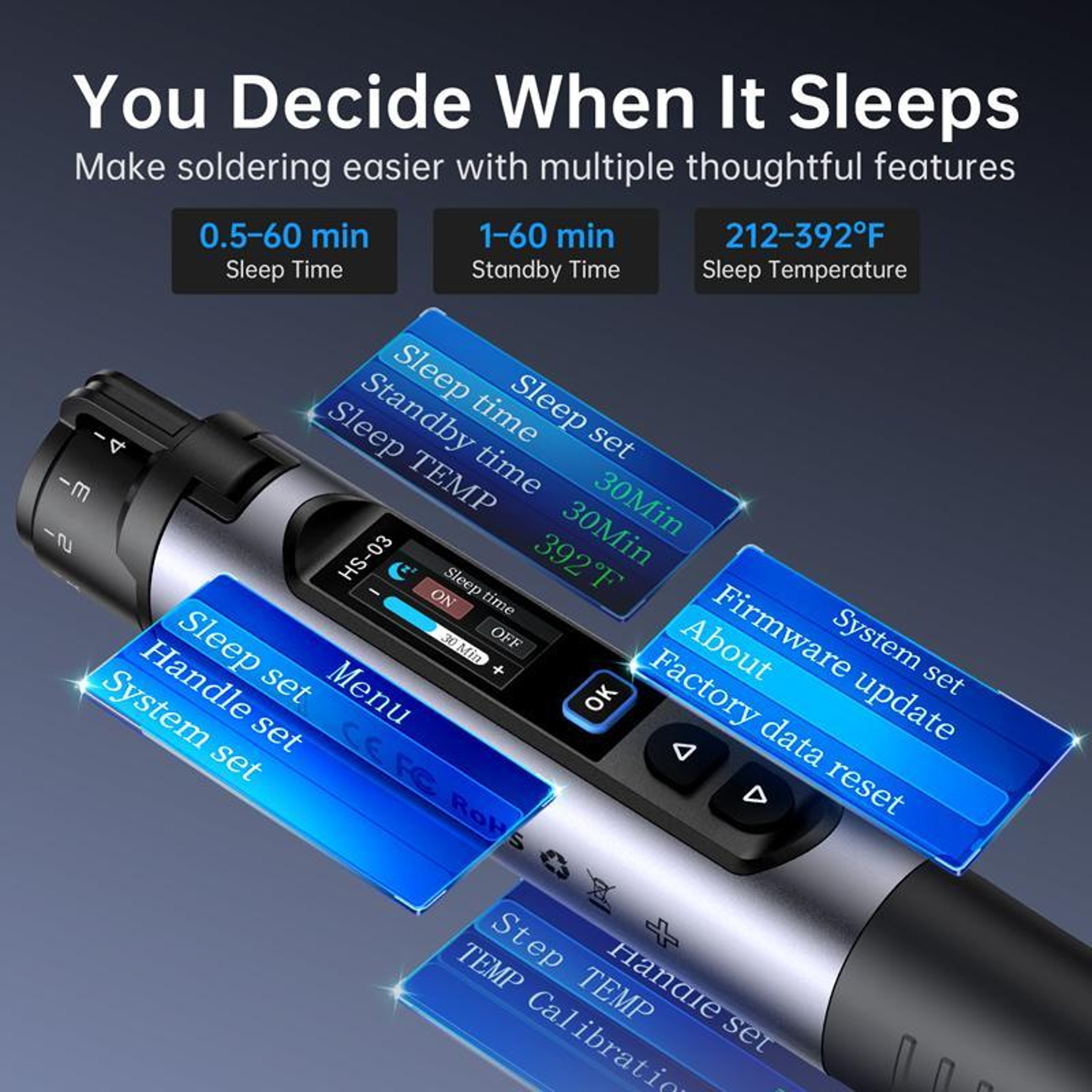 Wireless Soldering Iron Kit Screen Temperature Controlled Portable Repair Tool – view 9