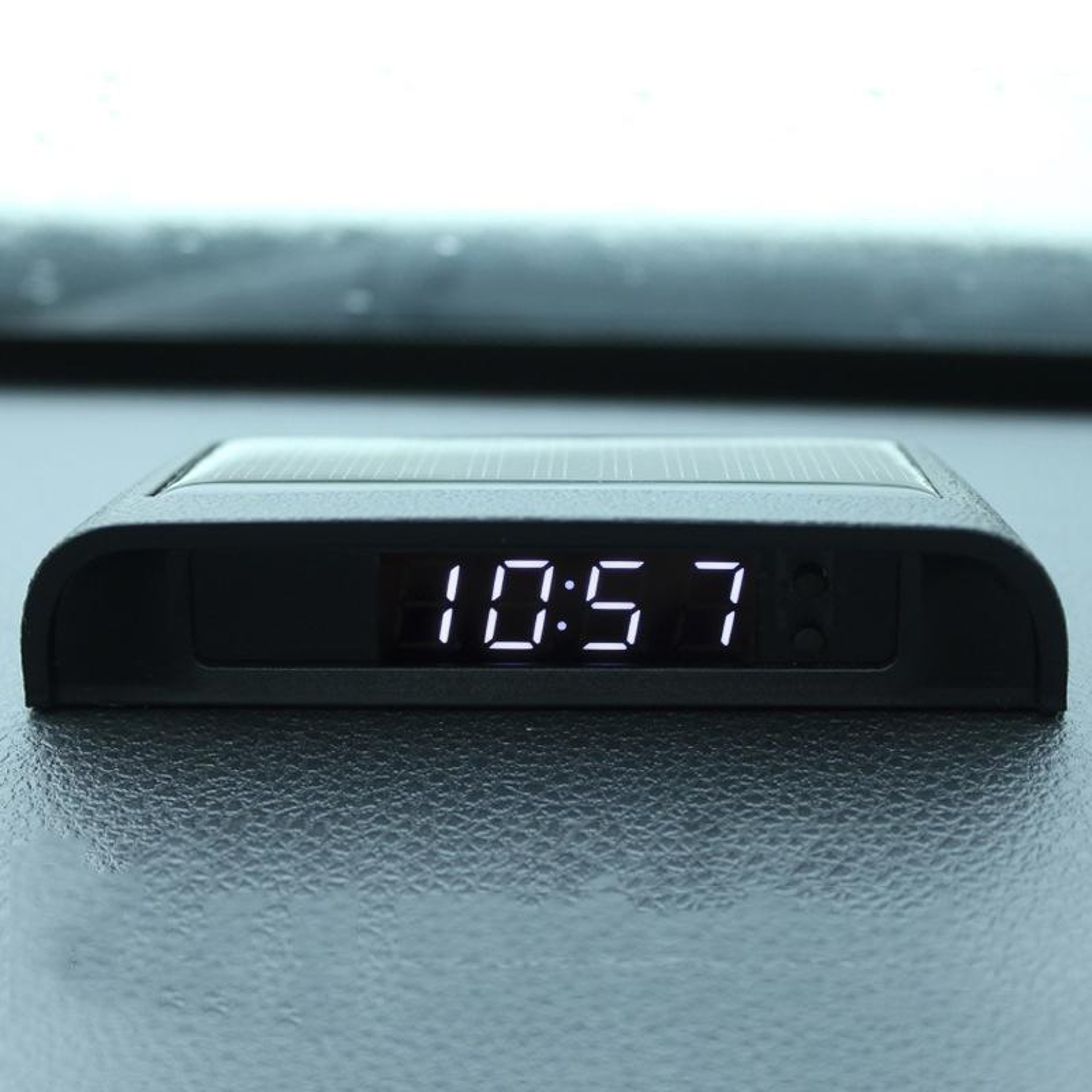 Solar Car Digital Clock With Temperature Time Date Week Display  Automotive Dashboard Thermometer 5