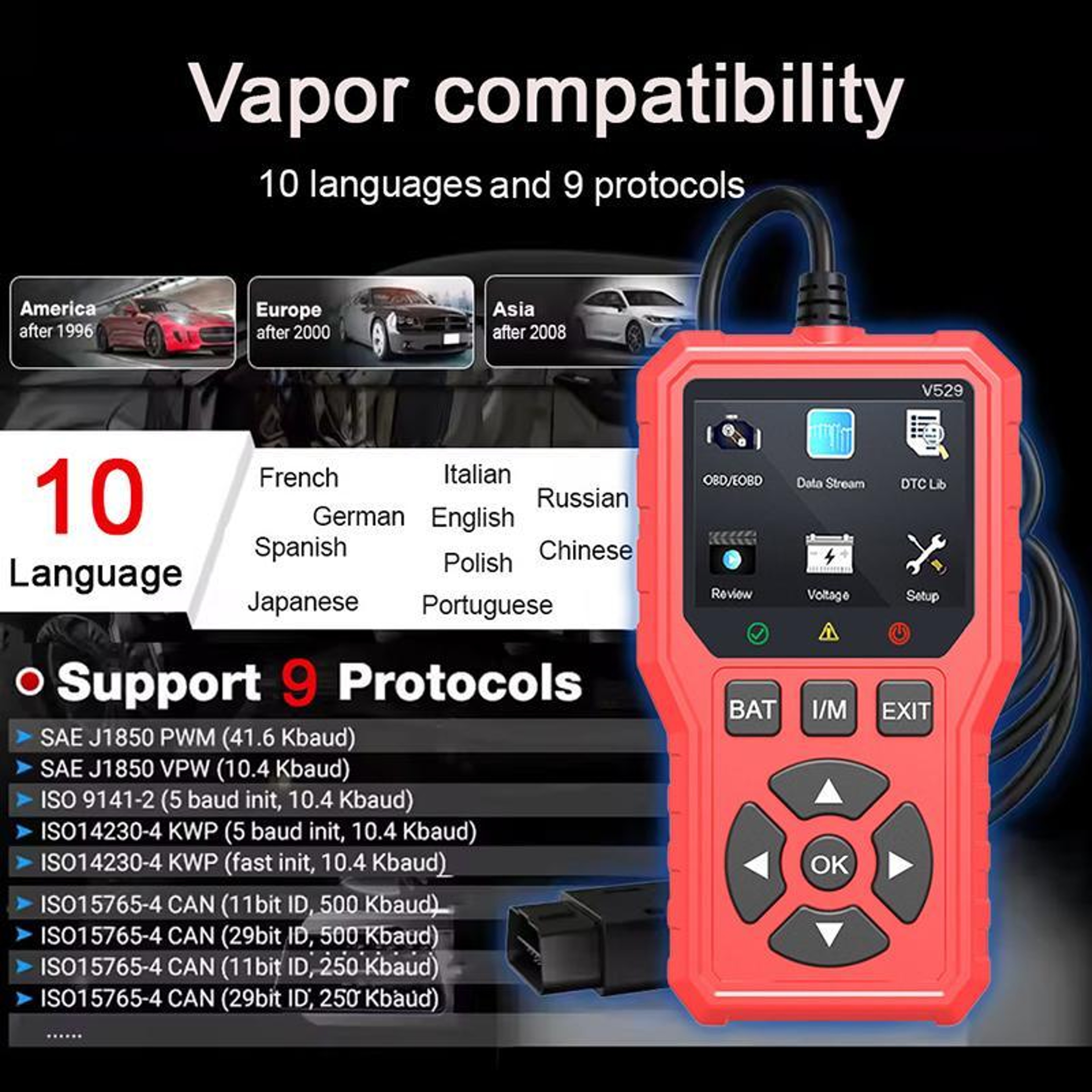 Car Engine Fault Code Reader Diagnostic Tool for Vehicle Diagnostics – view 9