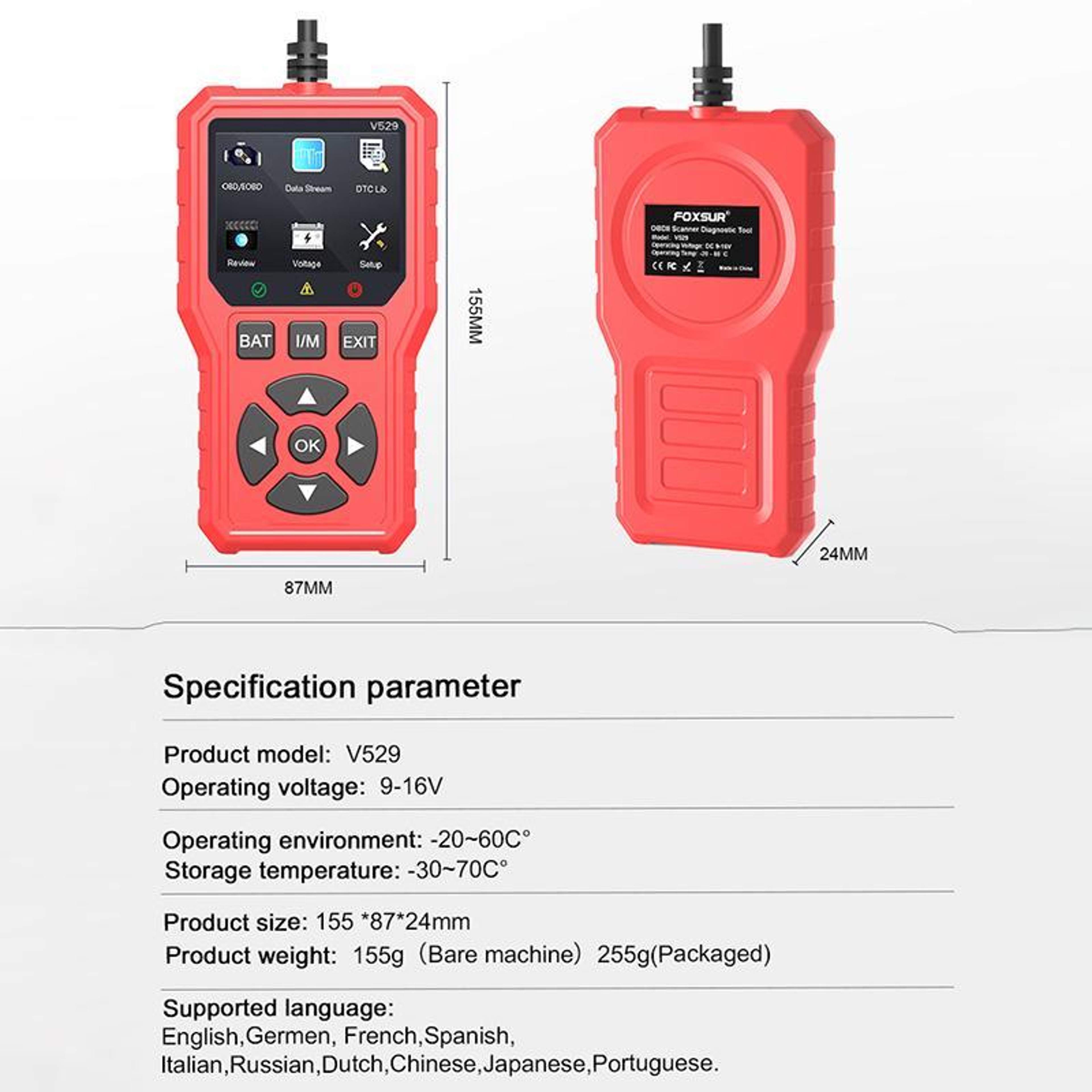 Car Engine Fault Code Reader Diagnostic Tool for Vehicle Diagnostics – view 10