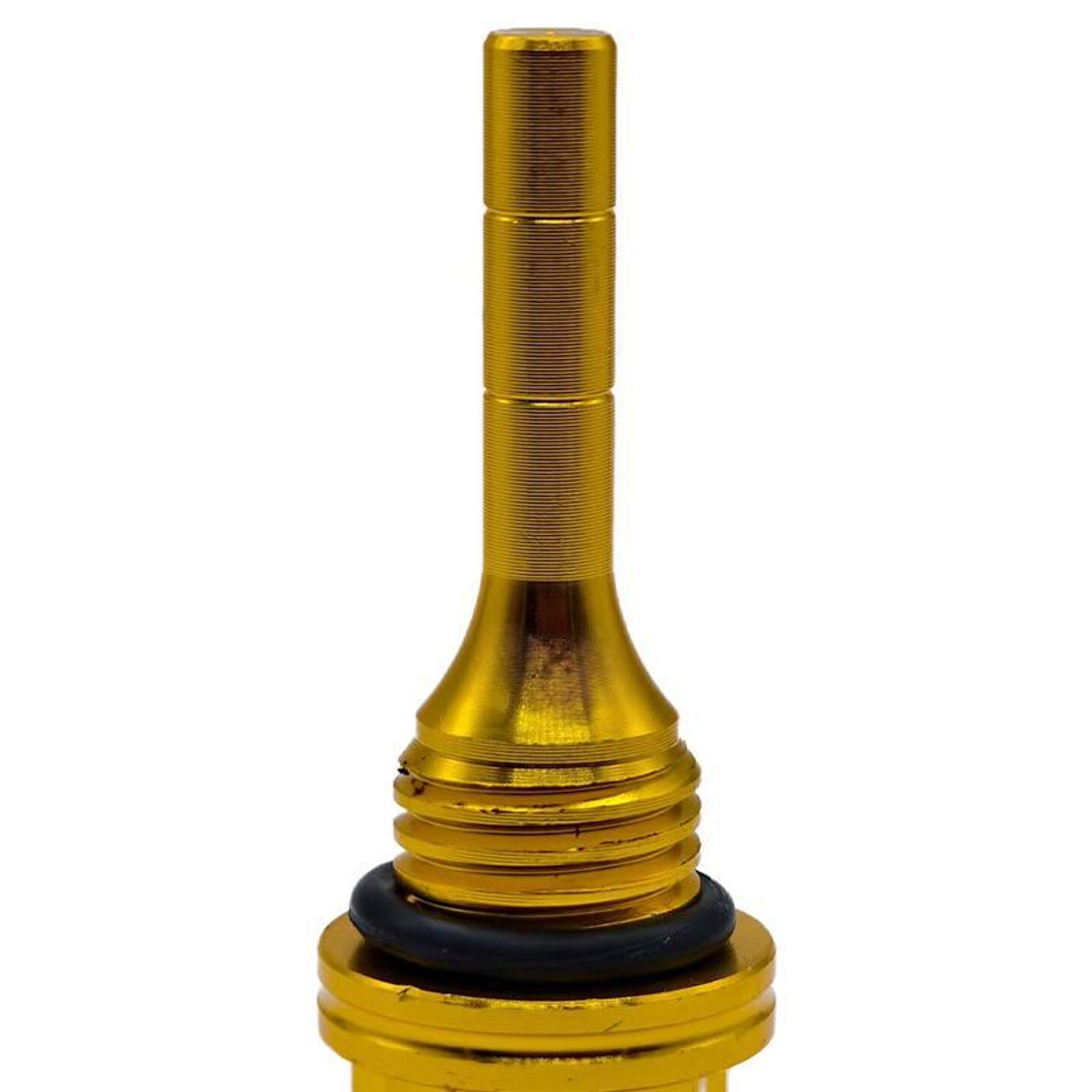CNC Aluminum Alloy Hexagonal Plum Blossom Motorcycle Oil Dipstick Decoration Yellow – view 5