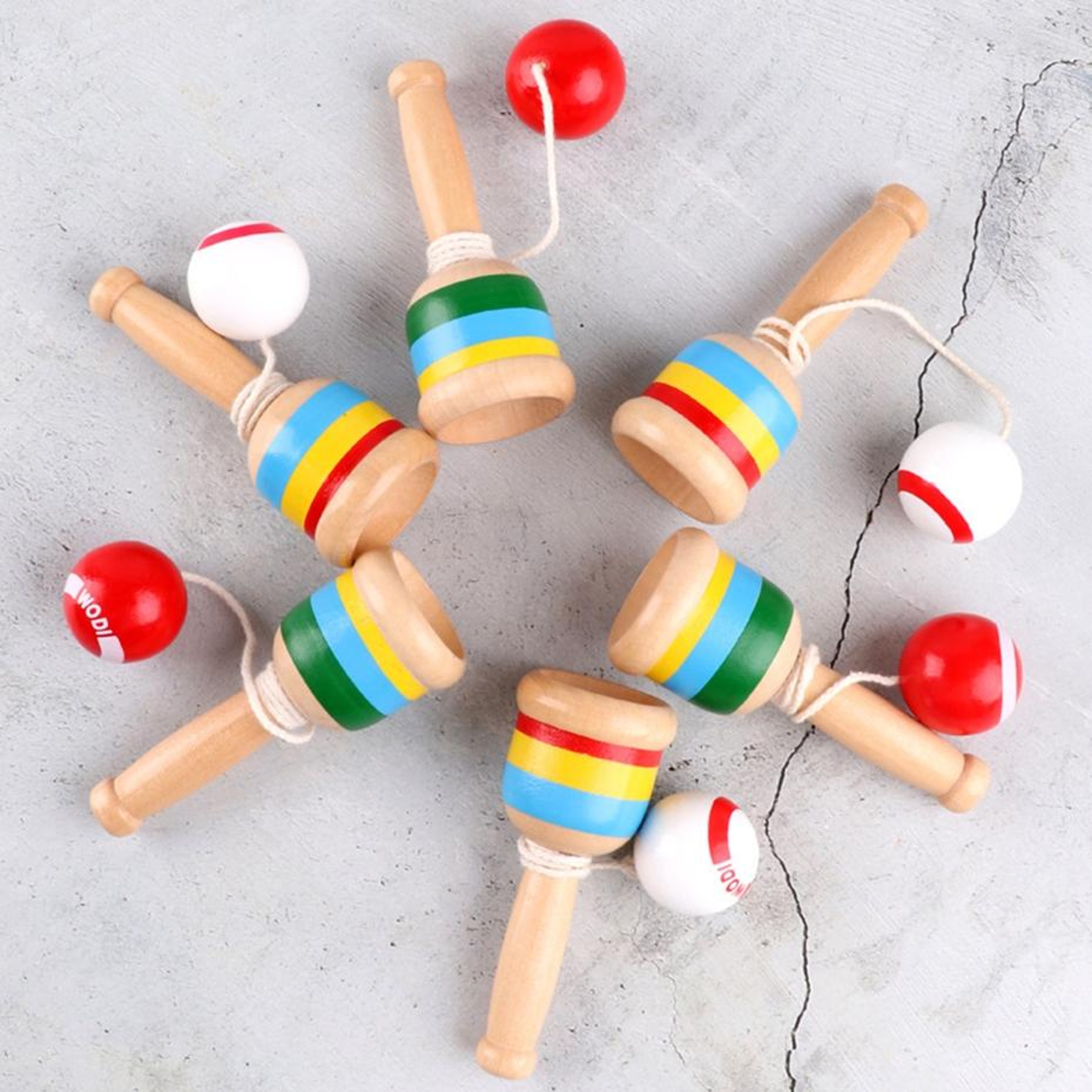 Wooden Juggling Ball Outdoor Sports Toy for Kids Hand-Eye Coordination Training – view 8