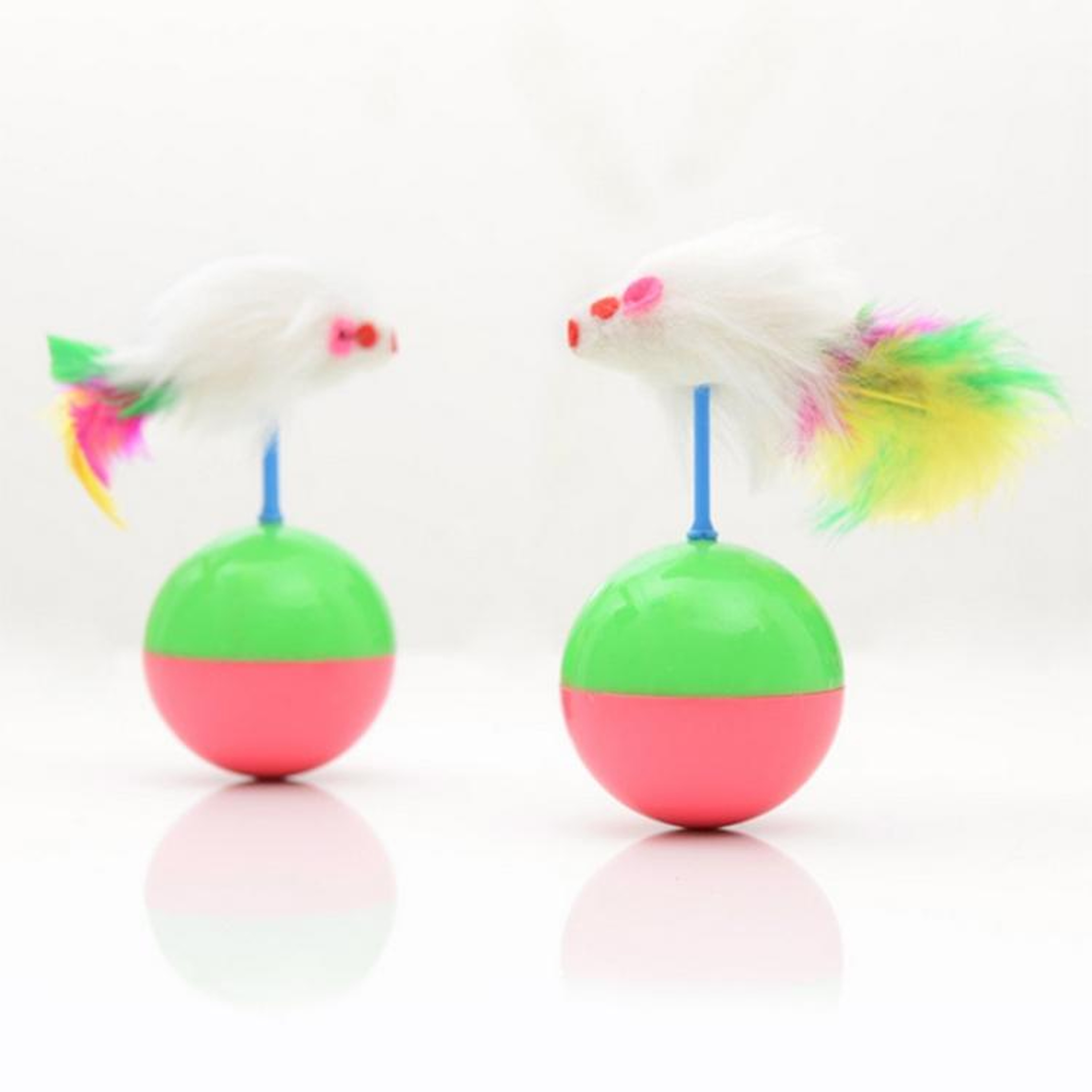 Interactive Feather Mouse Cat Tumbler Toy Ball – Durable Self-Play Cat Exercise Toy – view 5