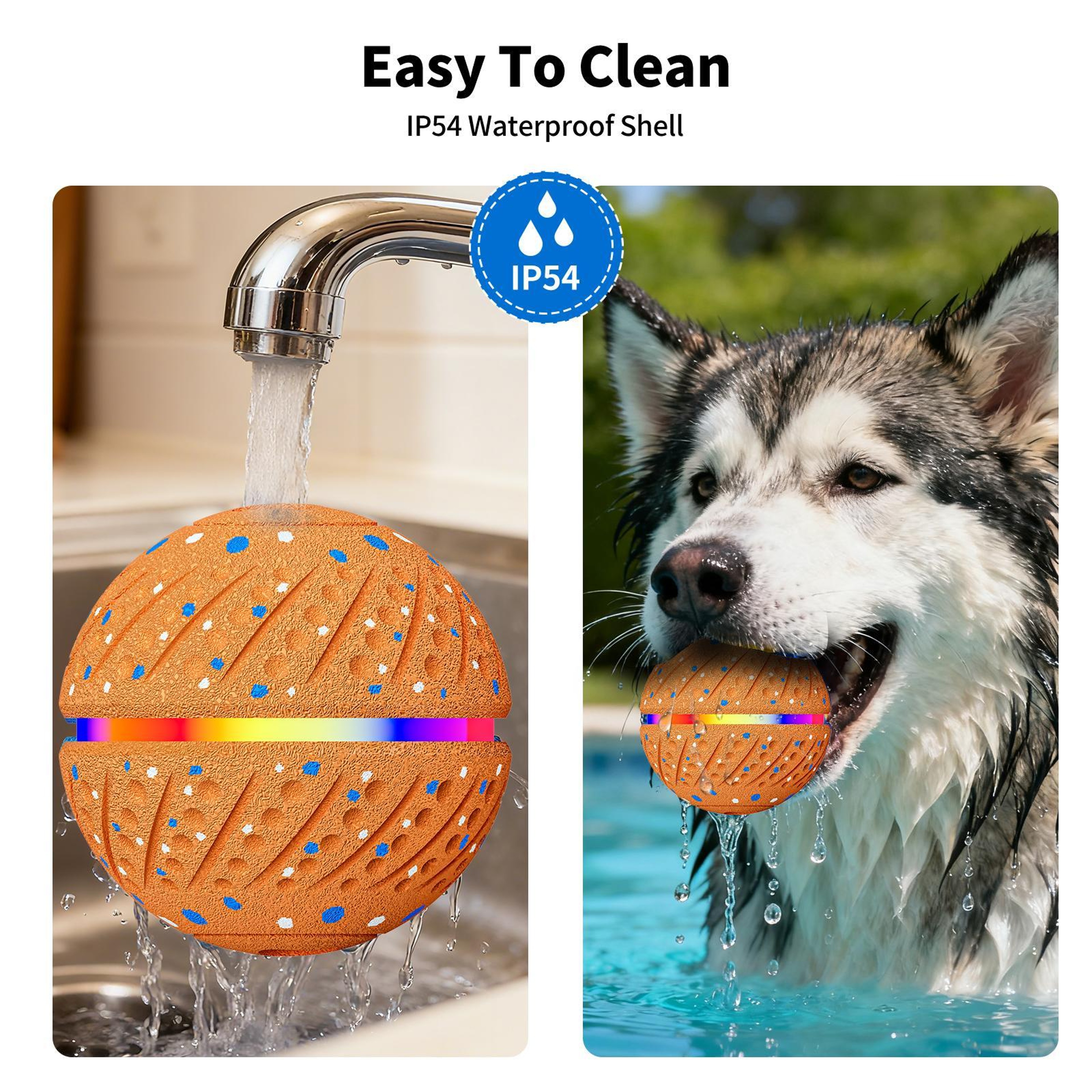 Smart Automatic Pet Toy Ball with LED Interactive Dog Training Ball  for Boredom Relief – view 7