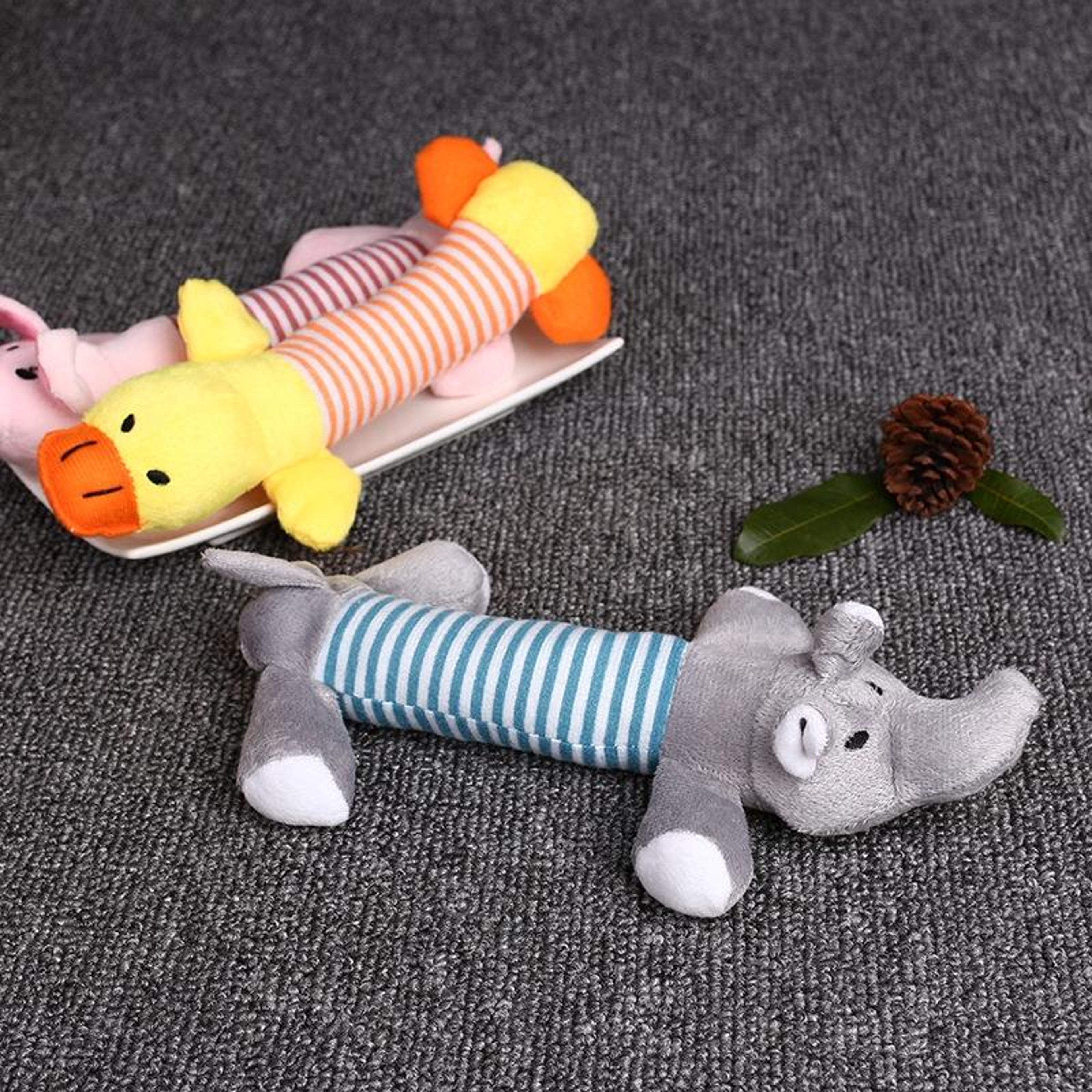 Cute Elephant Squeaky Plush Dog Toy Durable Chew Toy – view 3