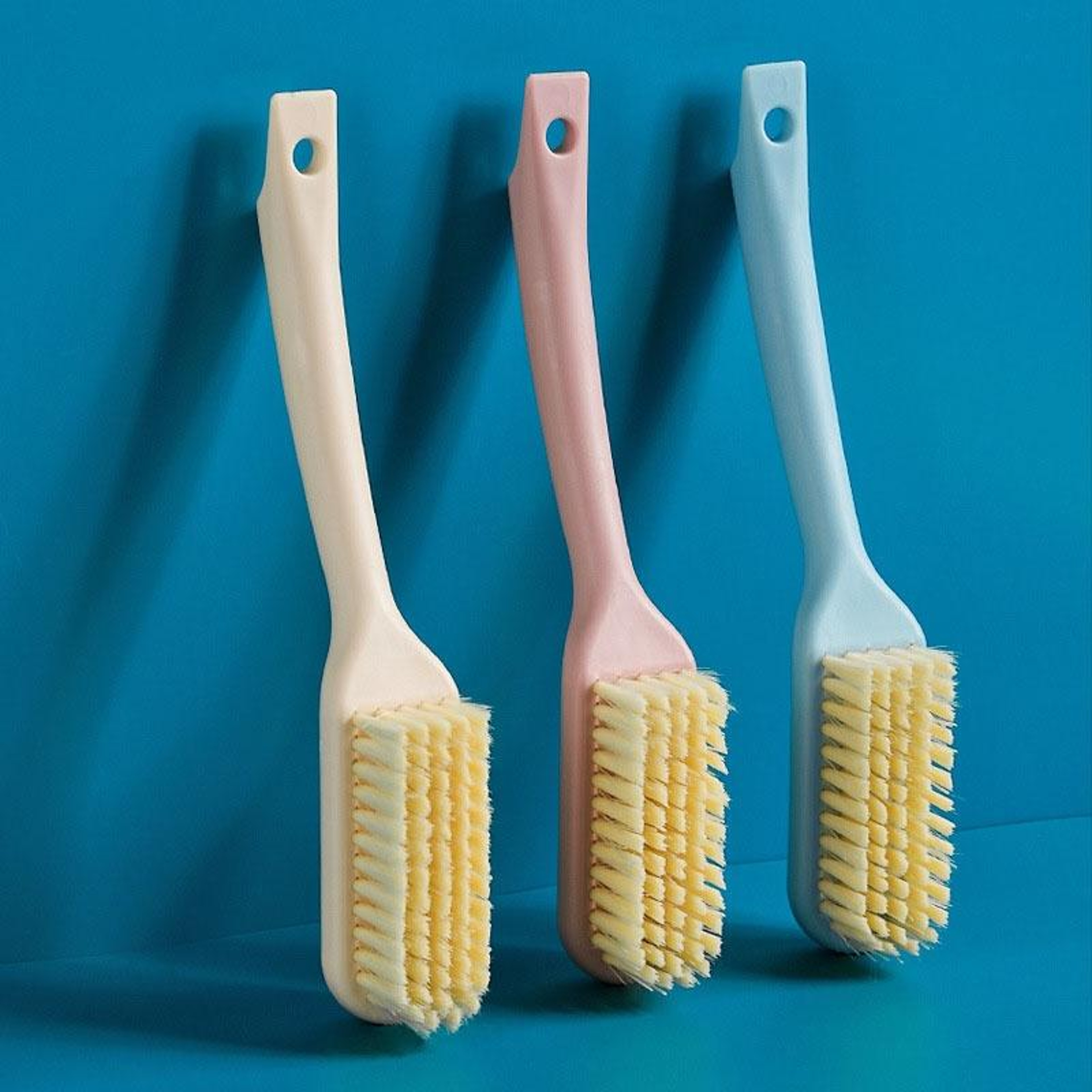 Long Handle Soft Bristle Shoe Cleaning Brush with Hook  Ergonomic Multi-Use Household Scrub Brush – view 2
